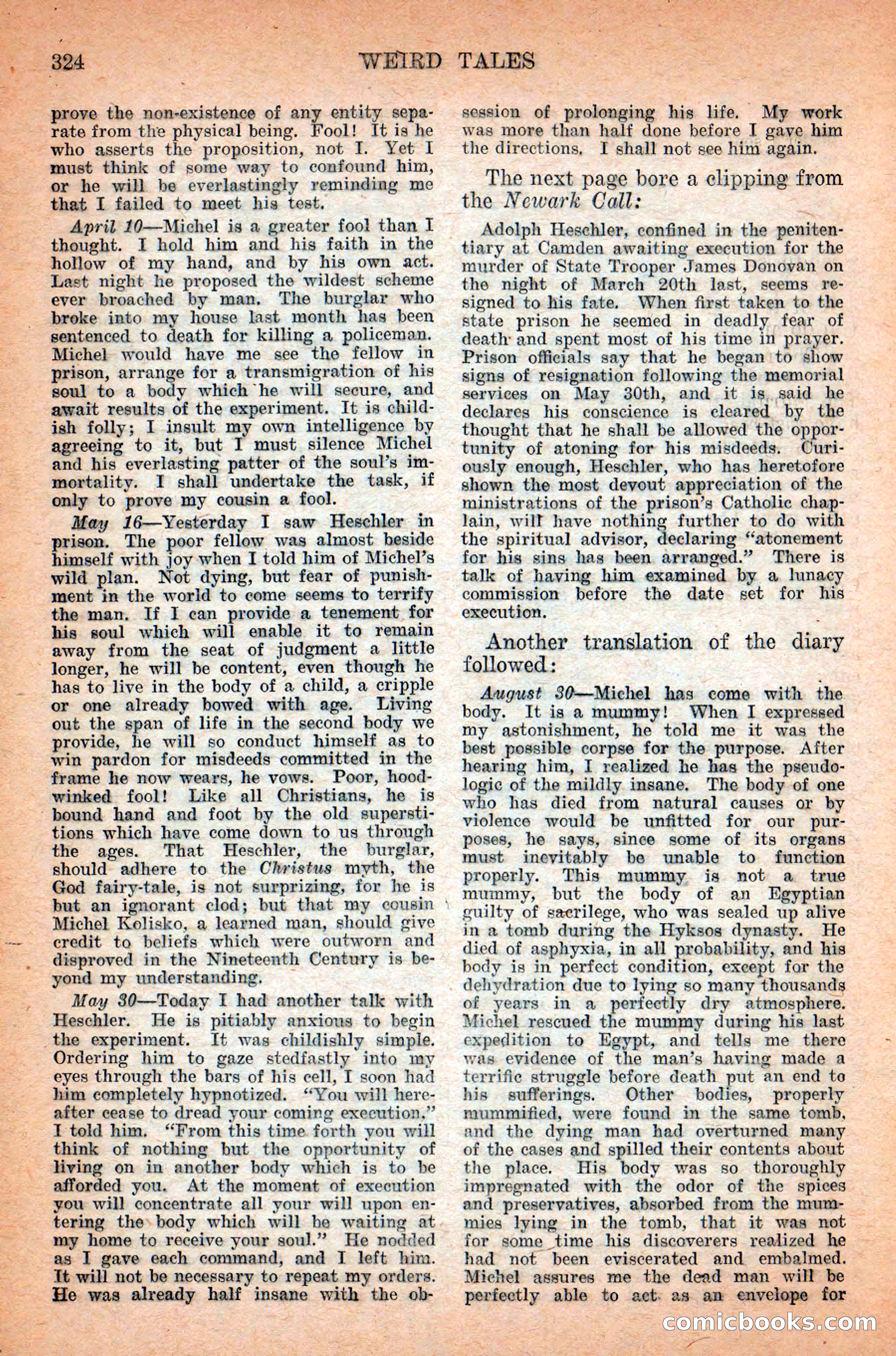 Weird Tales, Vol. 12 No. 3 — page 38 of 148
