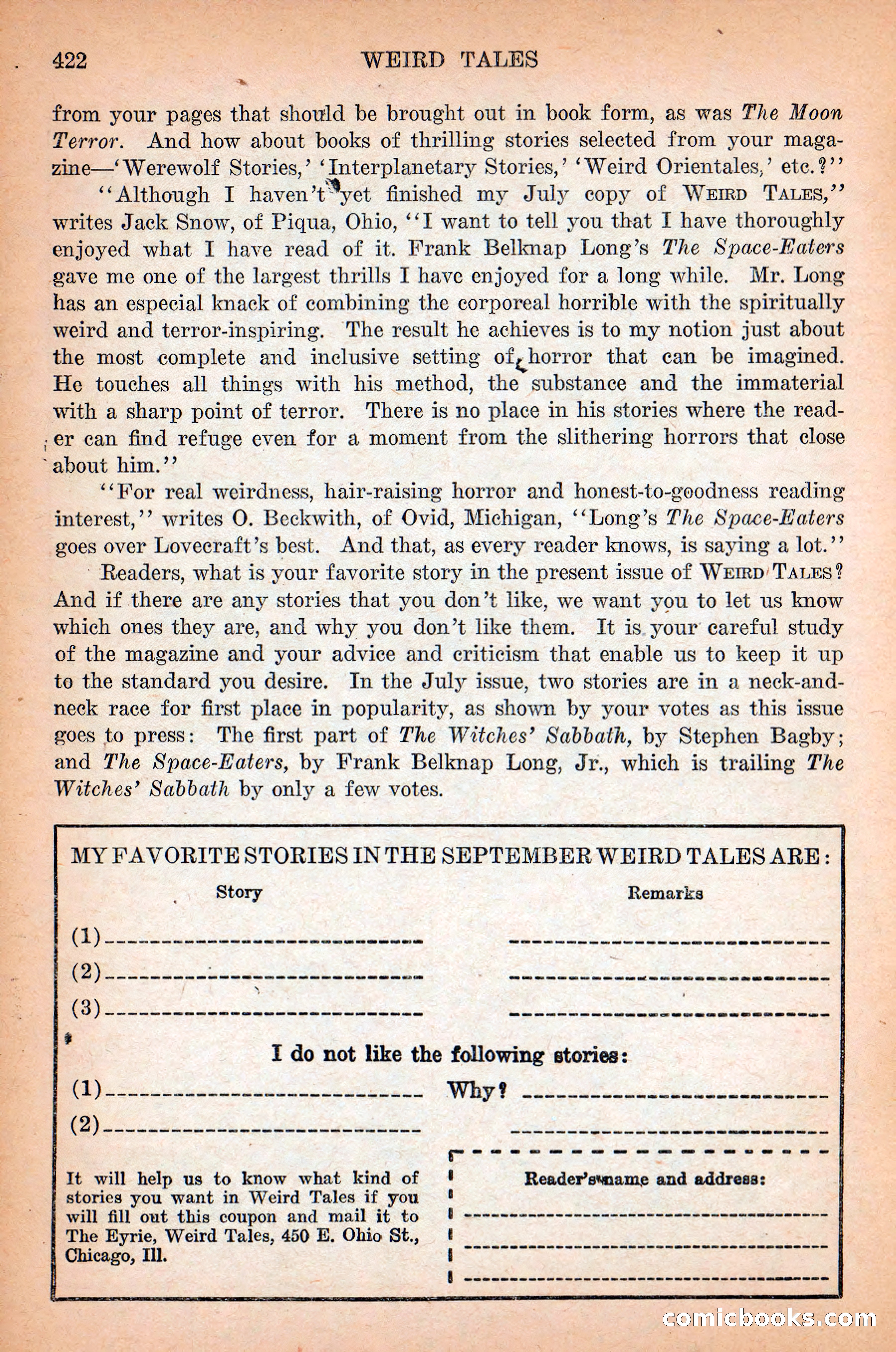 Weird Tales, Vol. 12 No. 3 — page 136 of 148