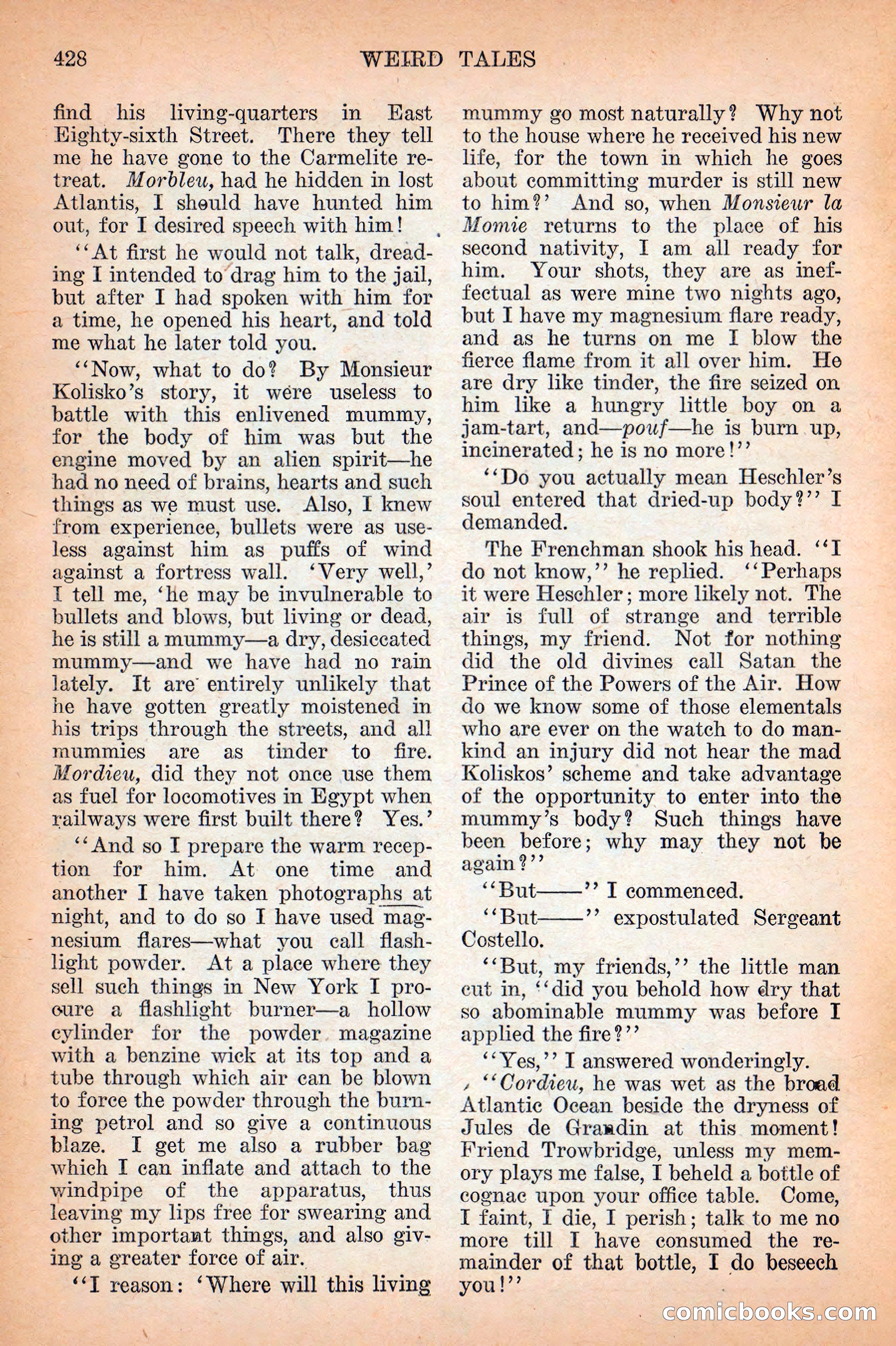 Weird Tales, Vol. 12 No. 3 — page 142 of 148