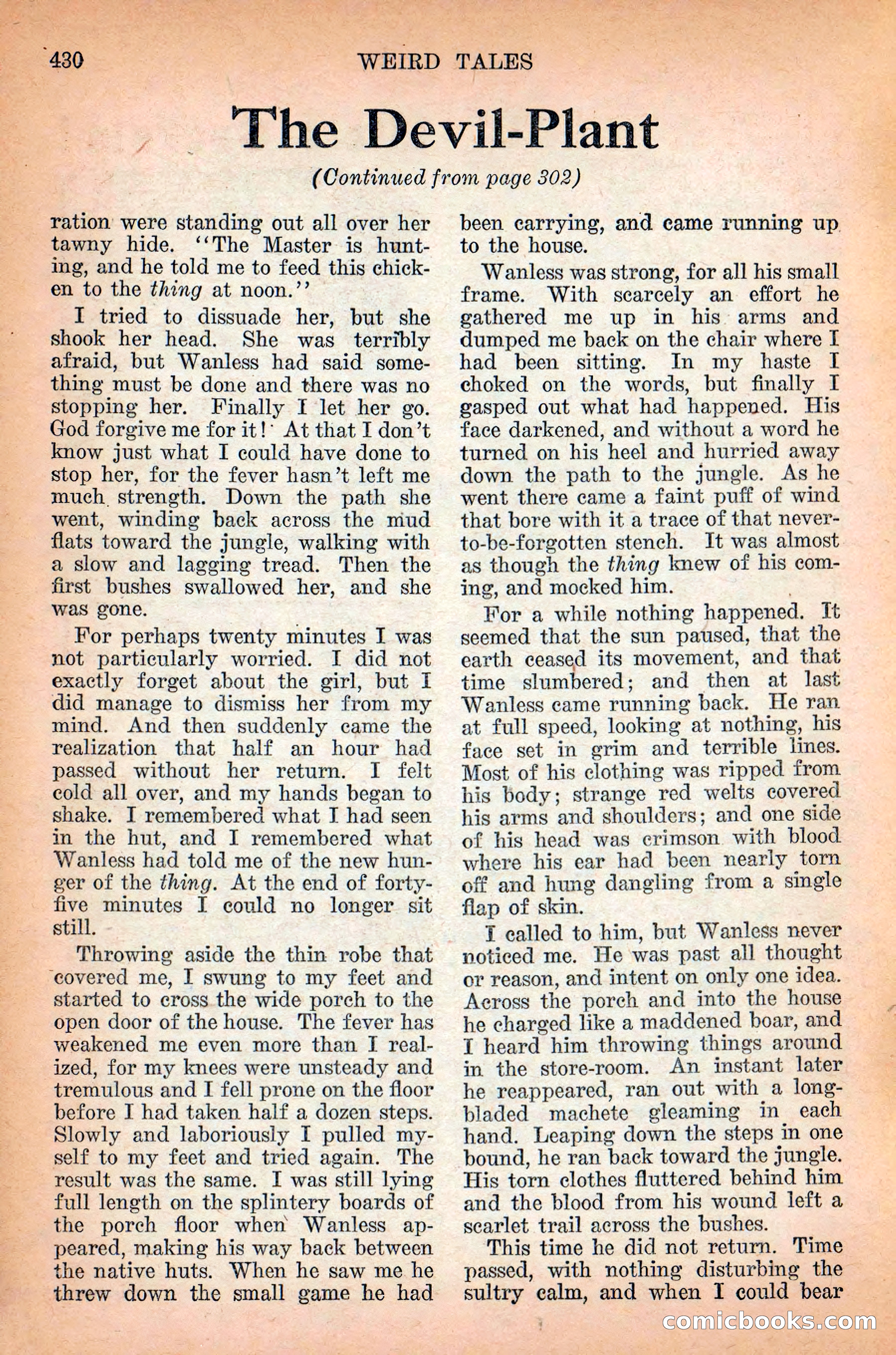 Weird Tales, Vol. 12 No. 3 — page 144 of 148