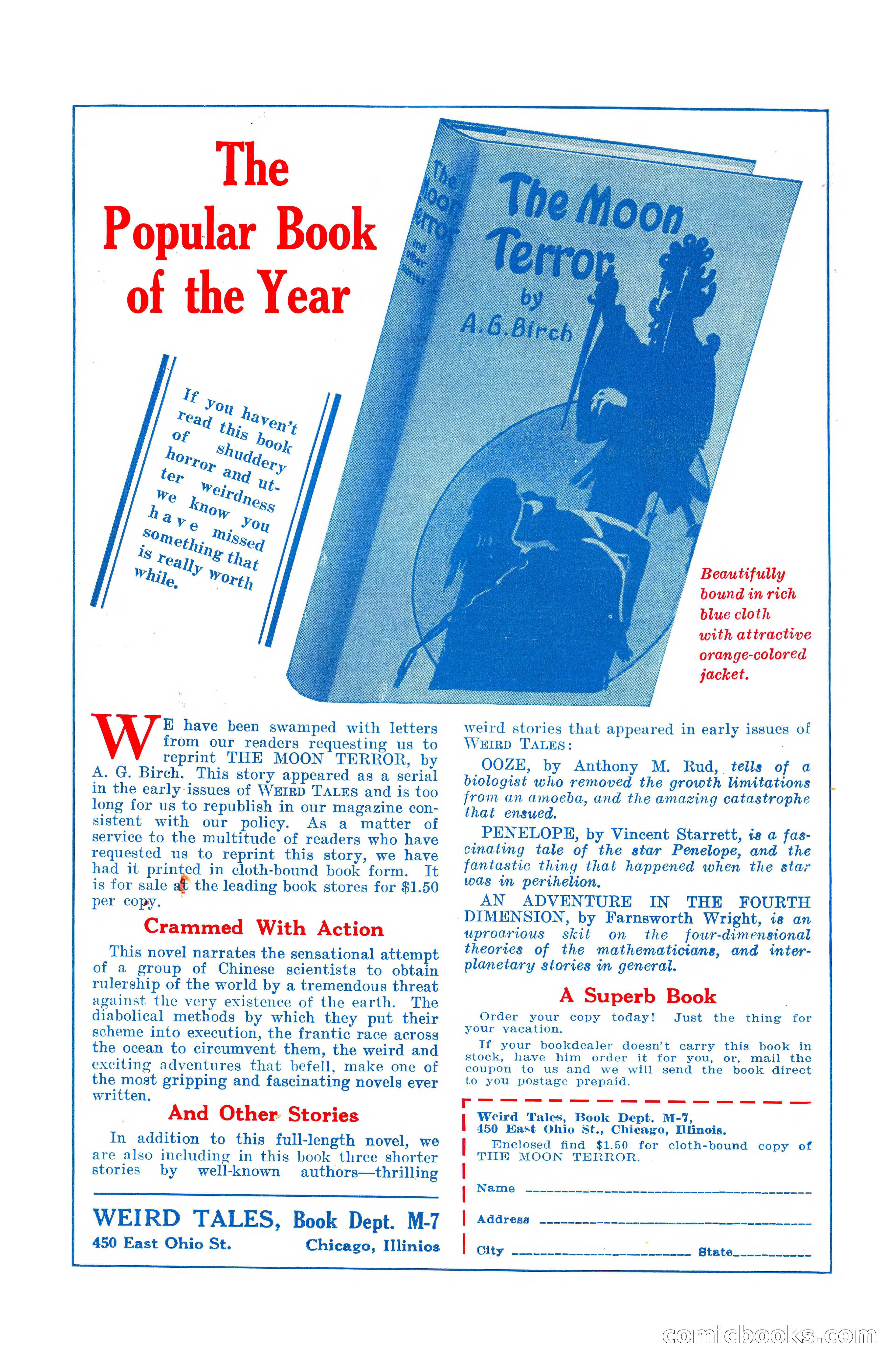 Weird Tales, Vol. 12 No. 3 — page 147 of 148