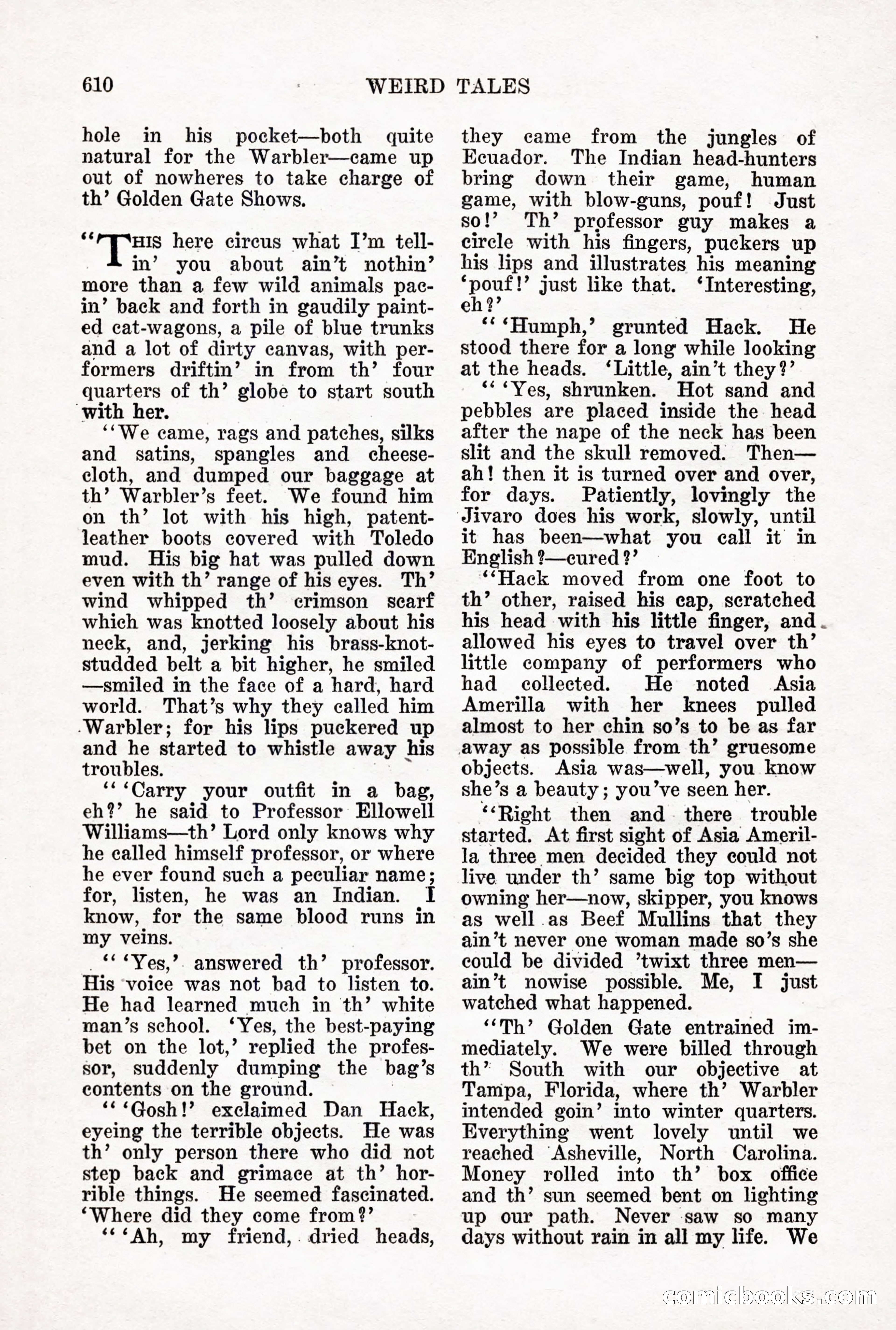 Weird Tales, Vol. 12 No. 5 — page 36 of 148