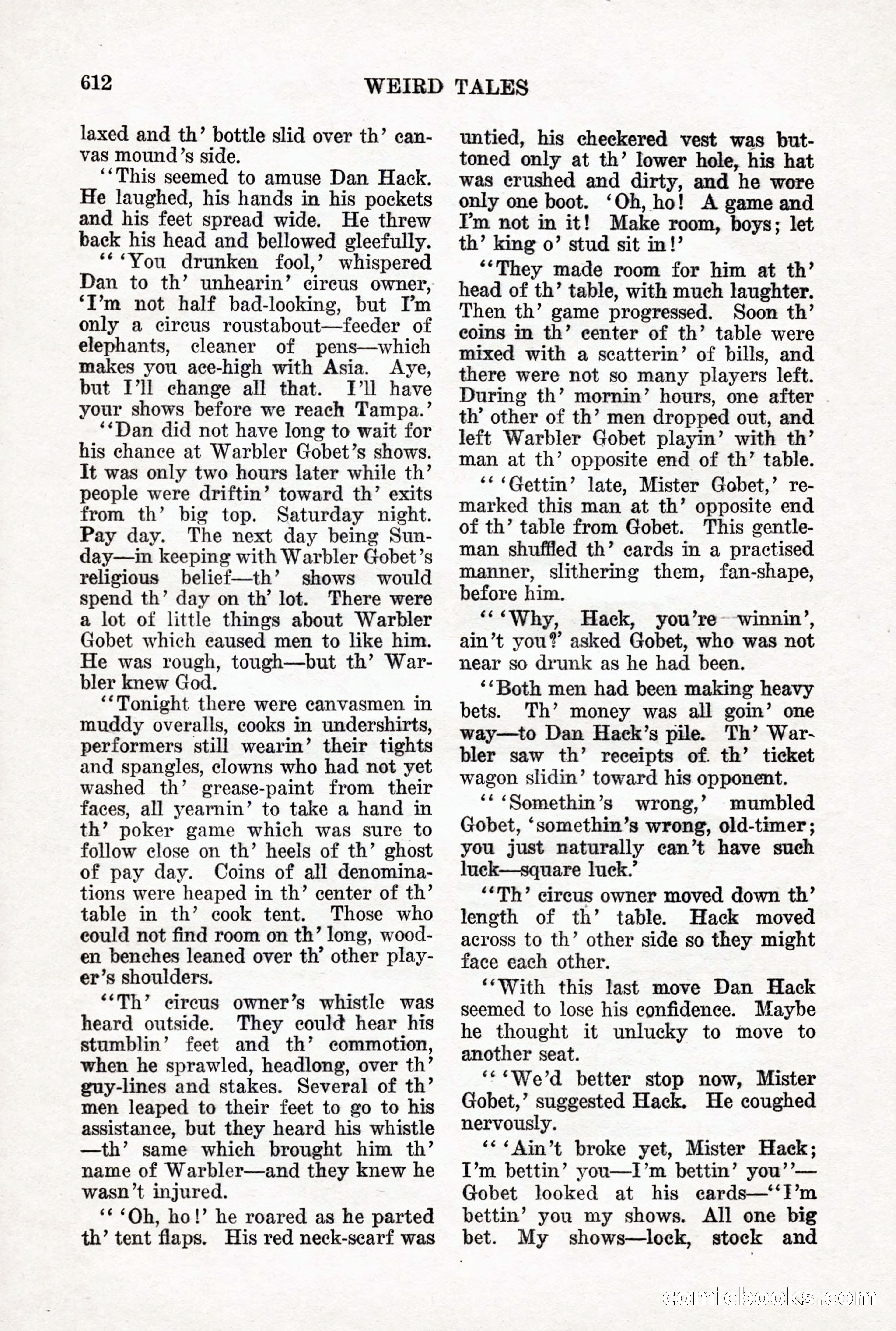 Weird Tales, Vol. 12 No. 5 — page 38 of 148