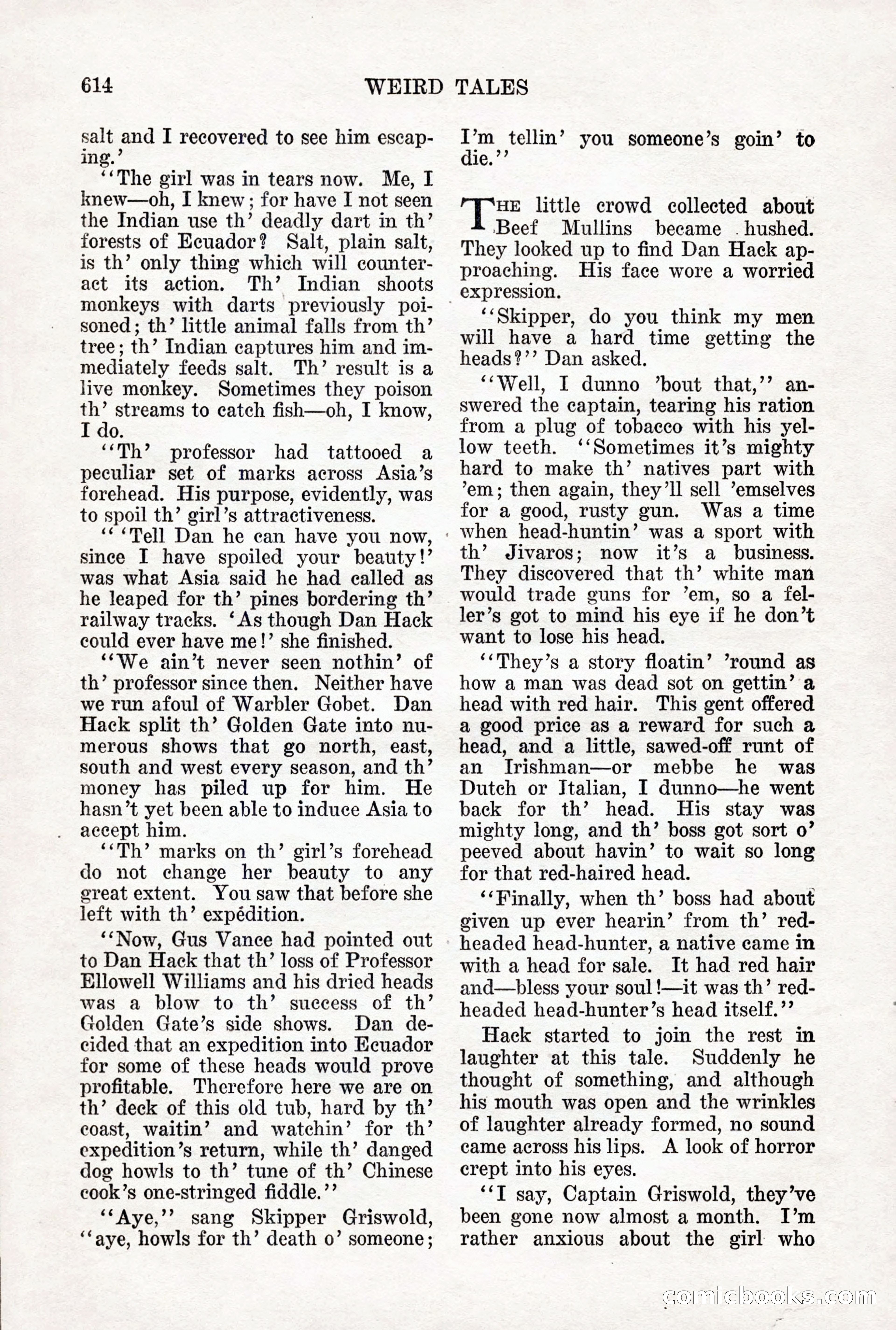Weird Tales, Vol. 12 No. 5 — page 40 of 148