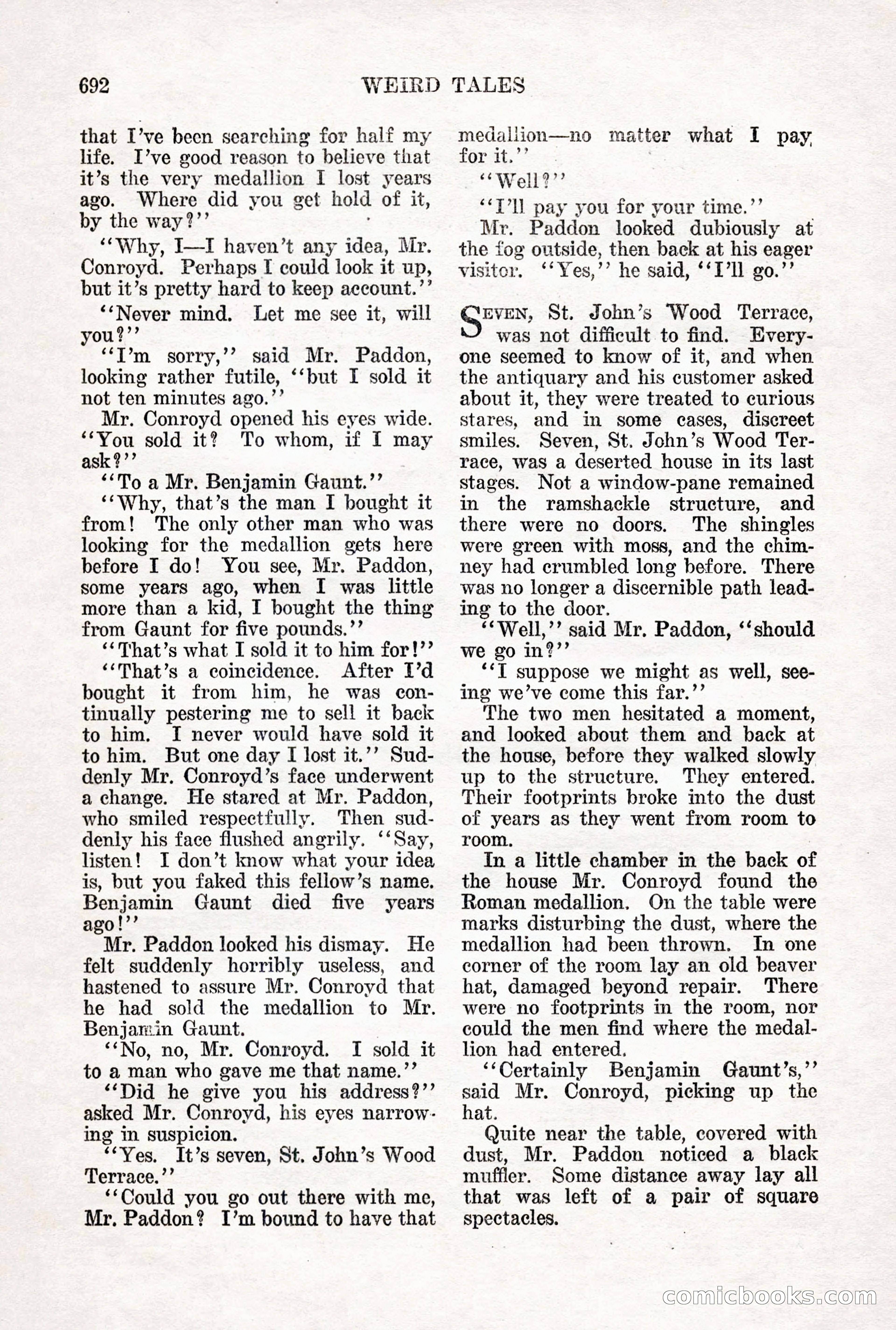 Weird Tales, Vol. 12 No. 5 — page 118 of 148