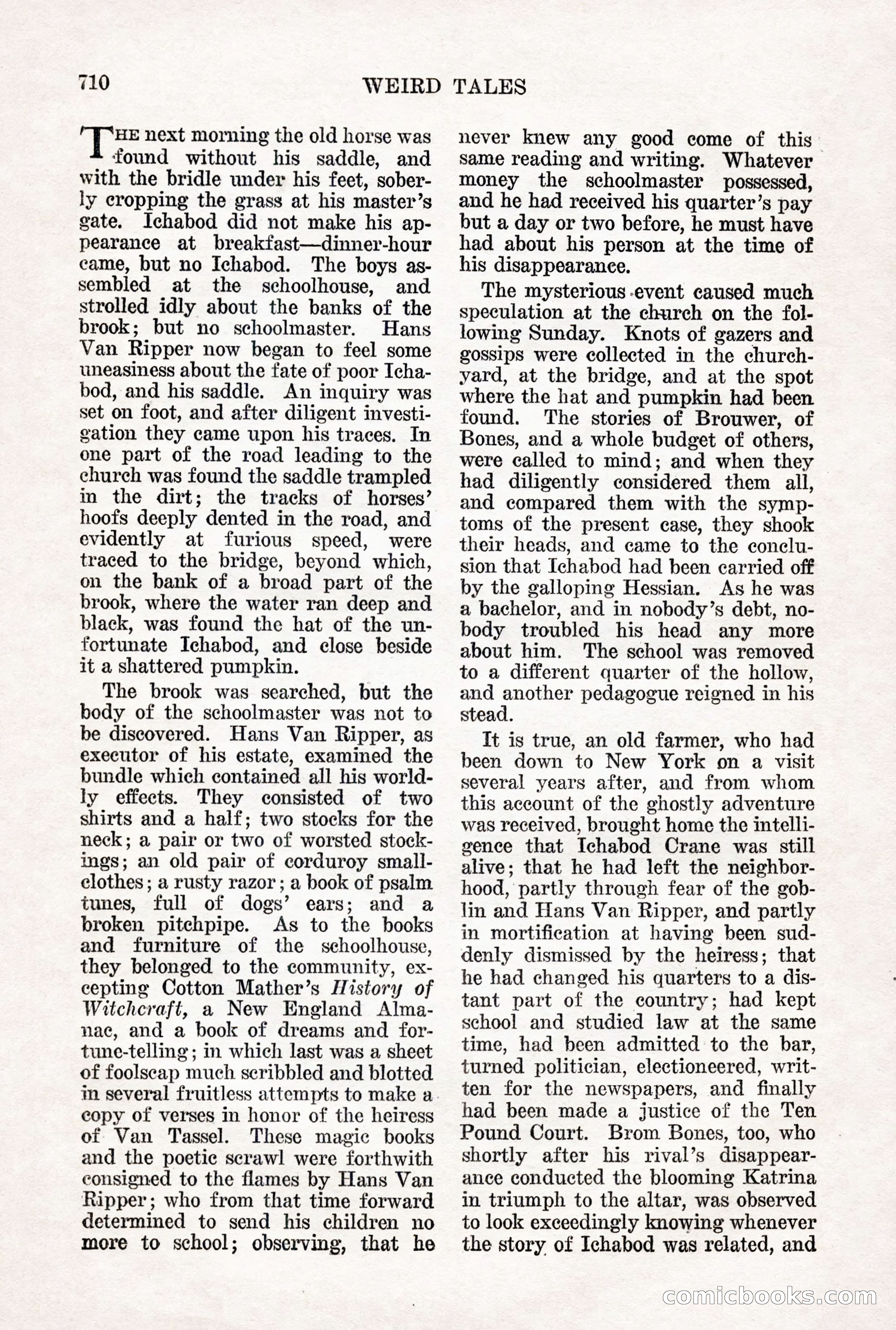 Weird Tales, Vol. 12 No. 5 — page 136 of 148