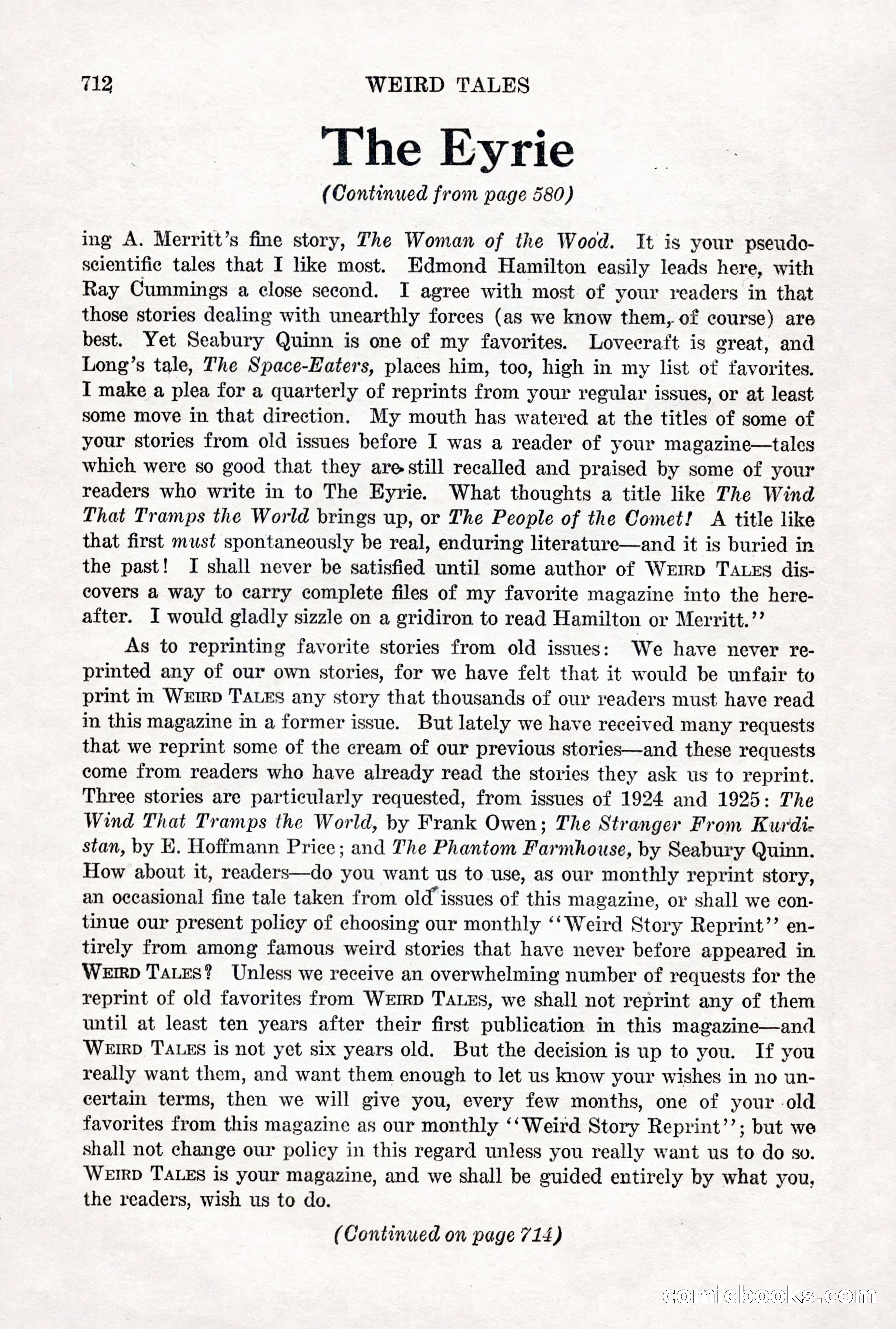 Weird Tales, Vol. 12 No. 5 — page 138 of 148