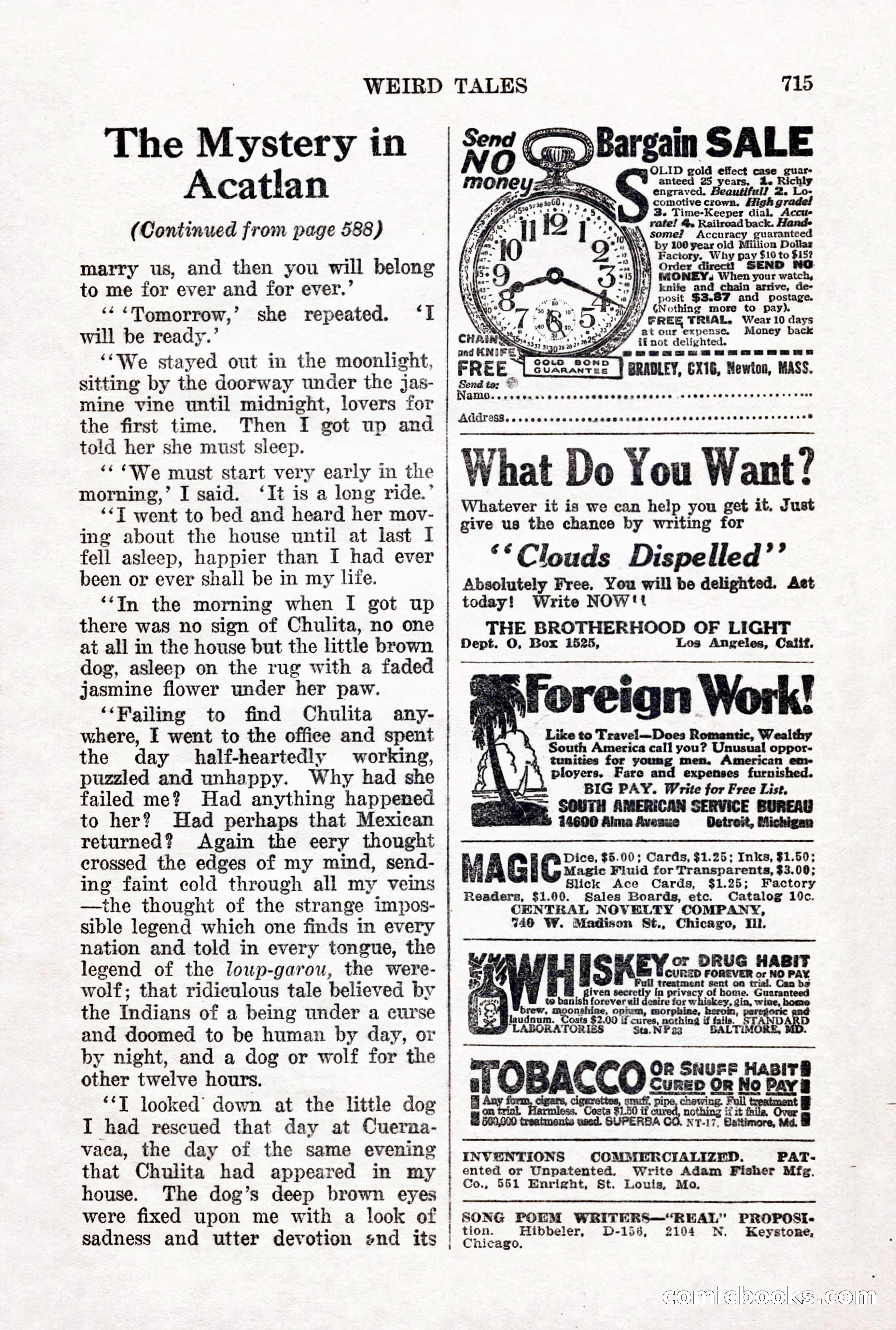 Weird Tales, Vol. 12 No. 5 — page 141 of 148
