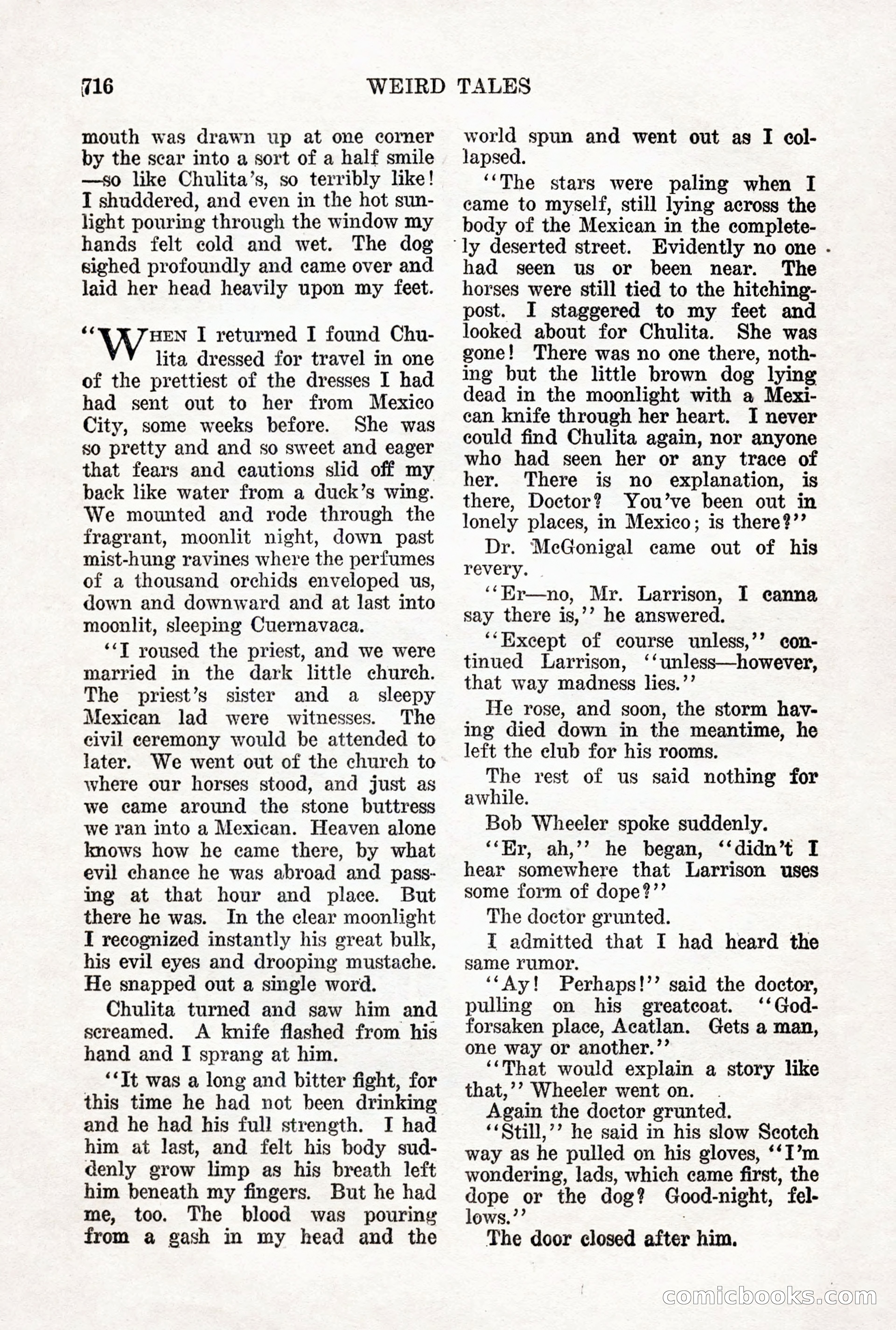 Weird Tales, Vol. 12 No. 5 — page 142 of 148