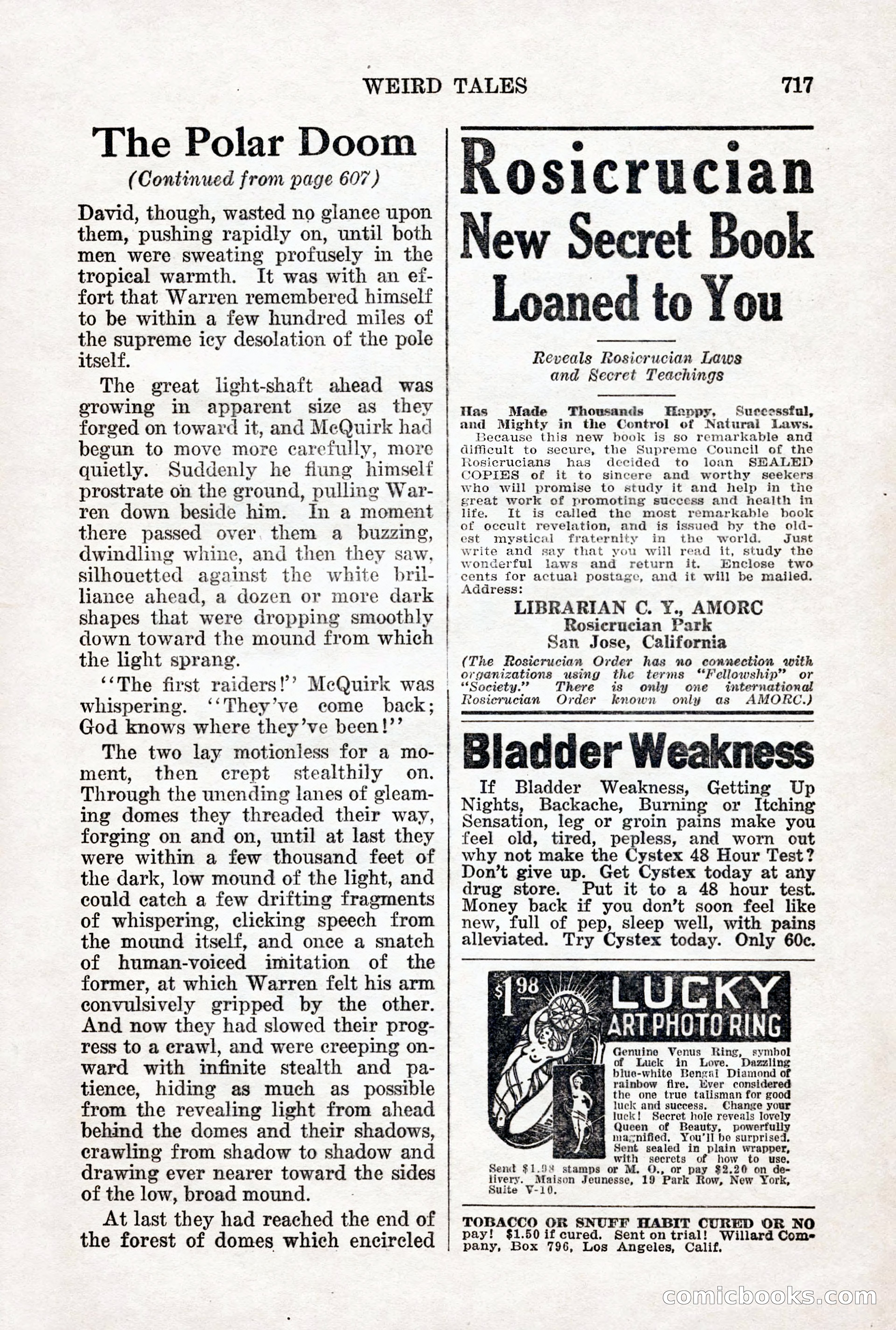 Weird Tales, Vol. 12 No. 5 — page 143 of 148