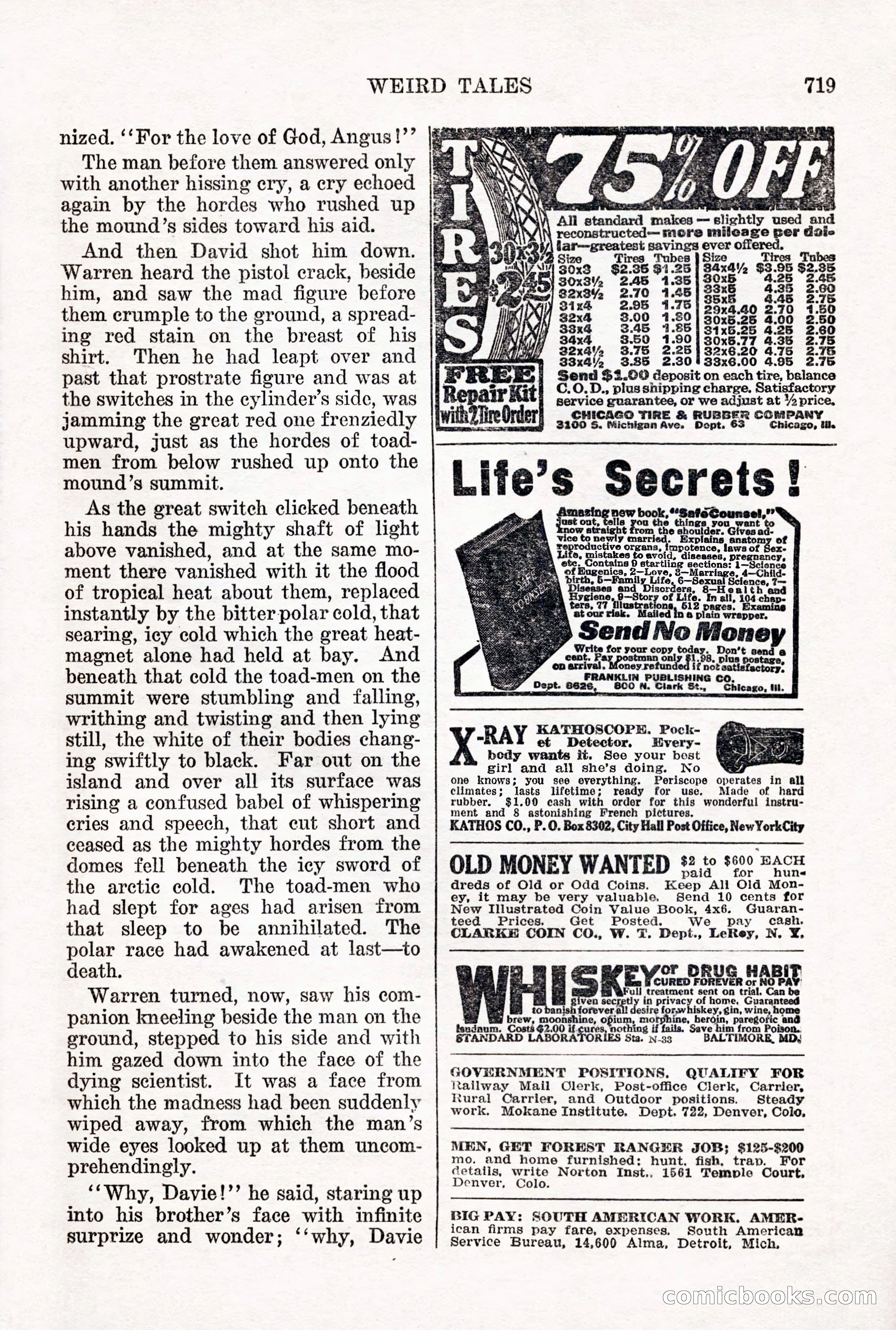 Weird Tales, Vol. 12 No. 5 — page 145 of 148