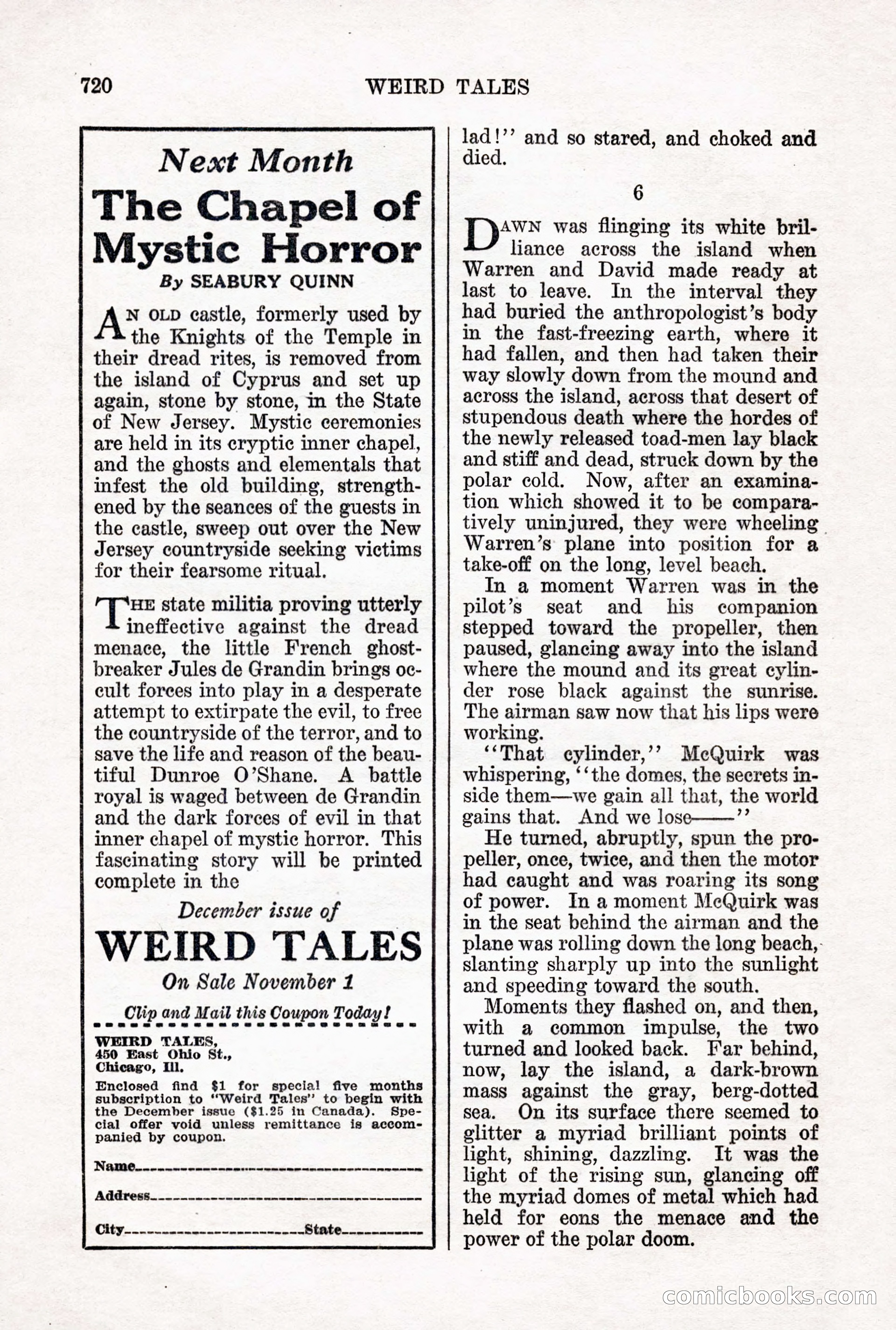 Weird Tales, Vol. 12 No. 5 — page 146 of 148