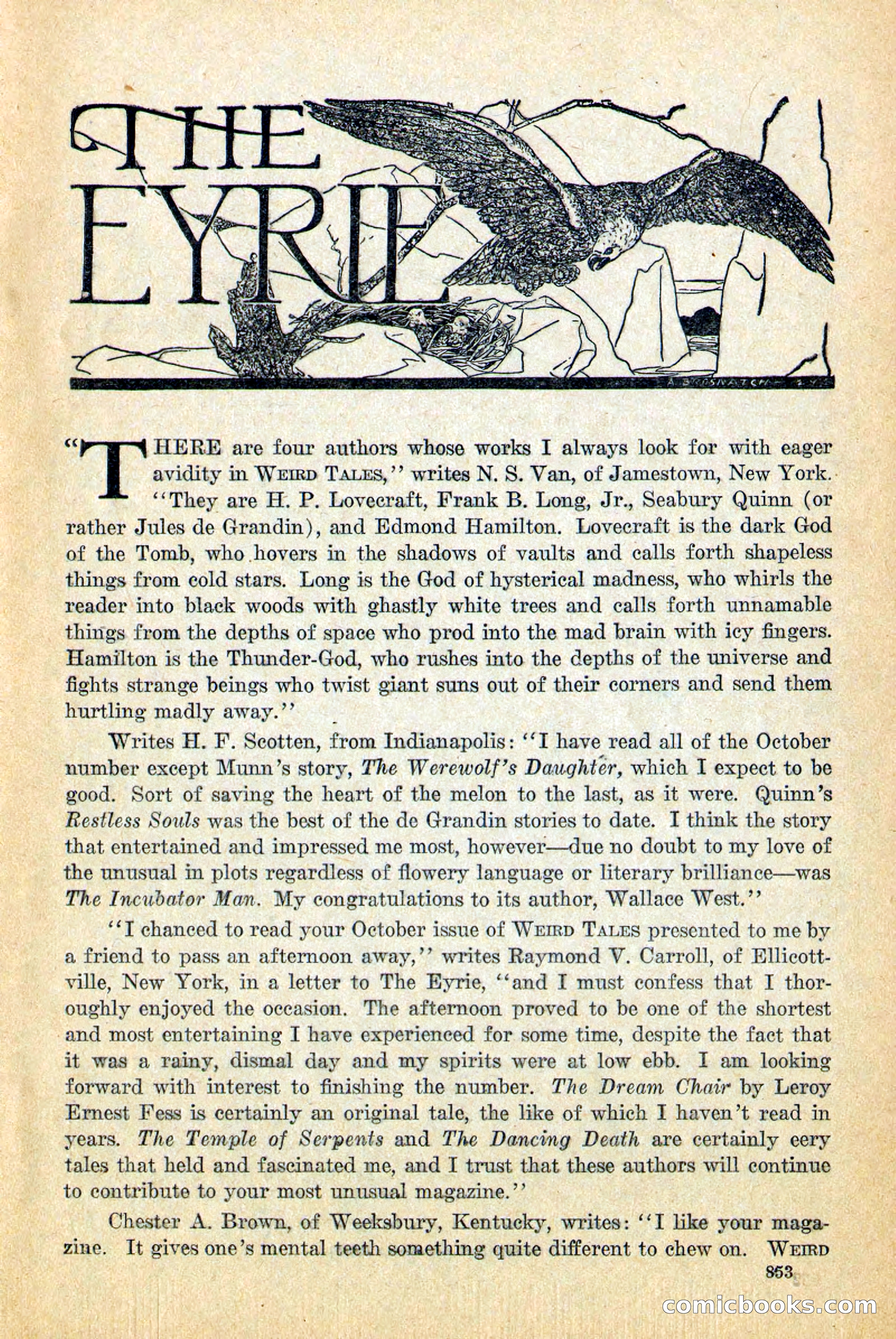 Weird Tales, December 1928 — page 135 of 148