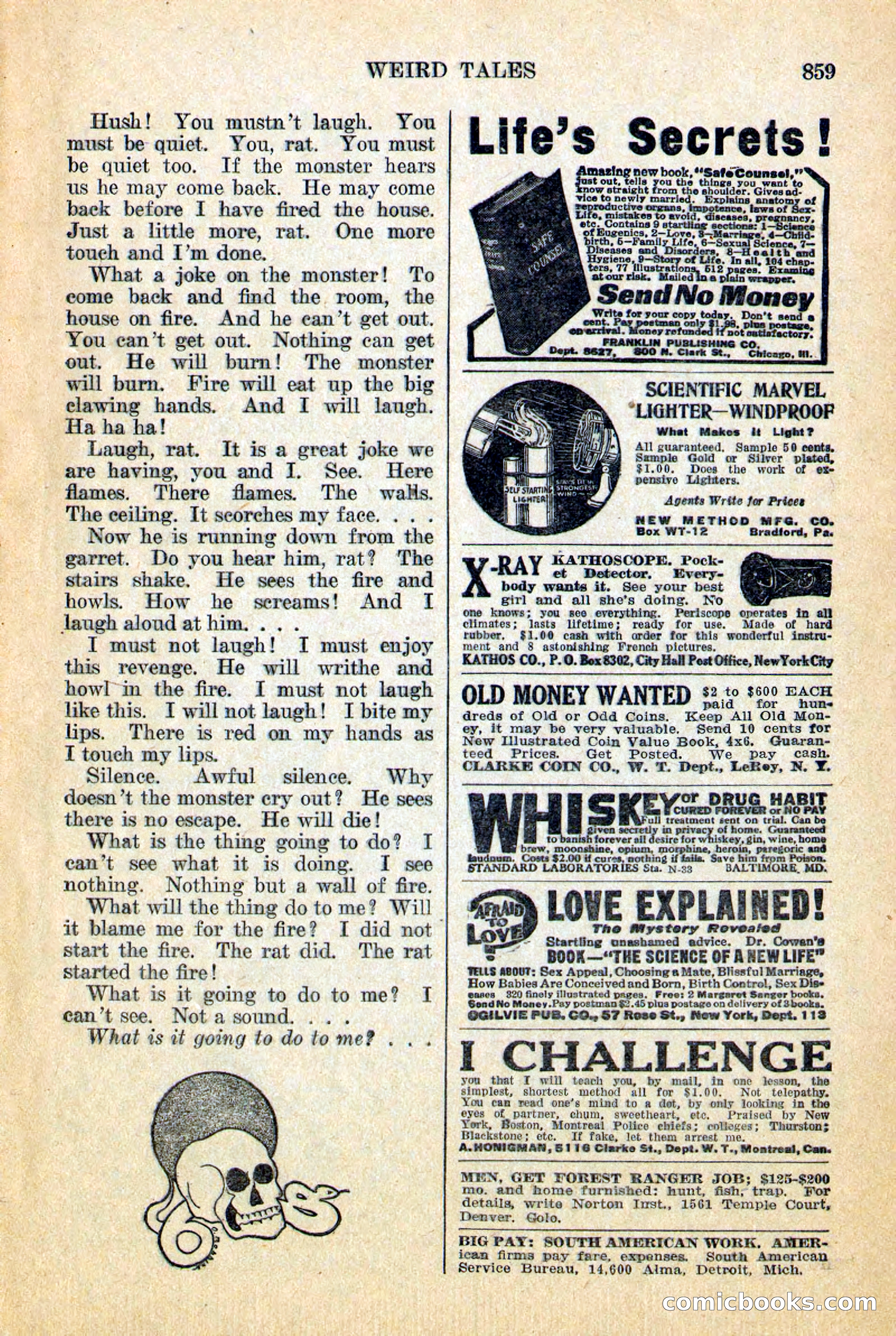 Weird Tales, December 1928 — page 141 of 148