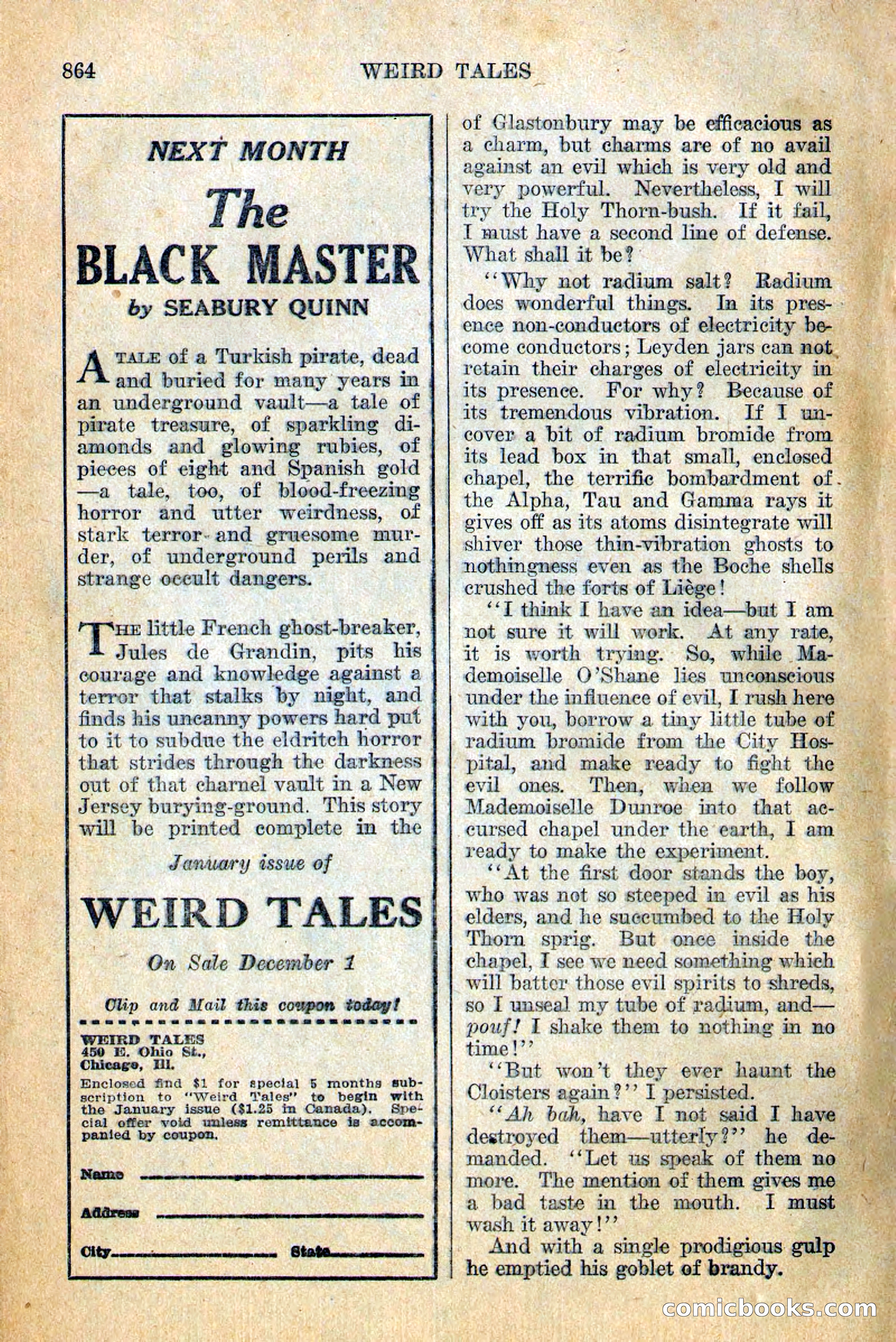 Weird Tales, Vol. 12, No. 6 — page 146 of 148