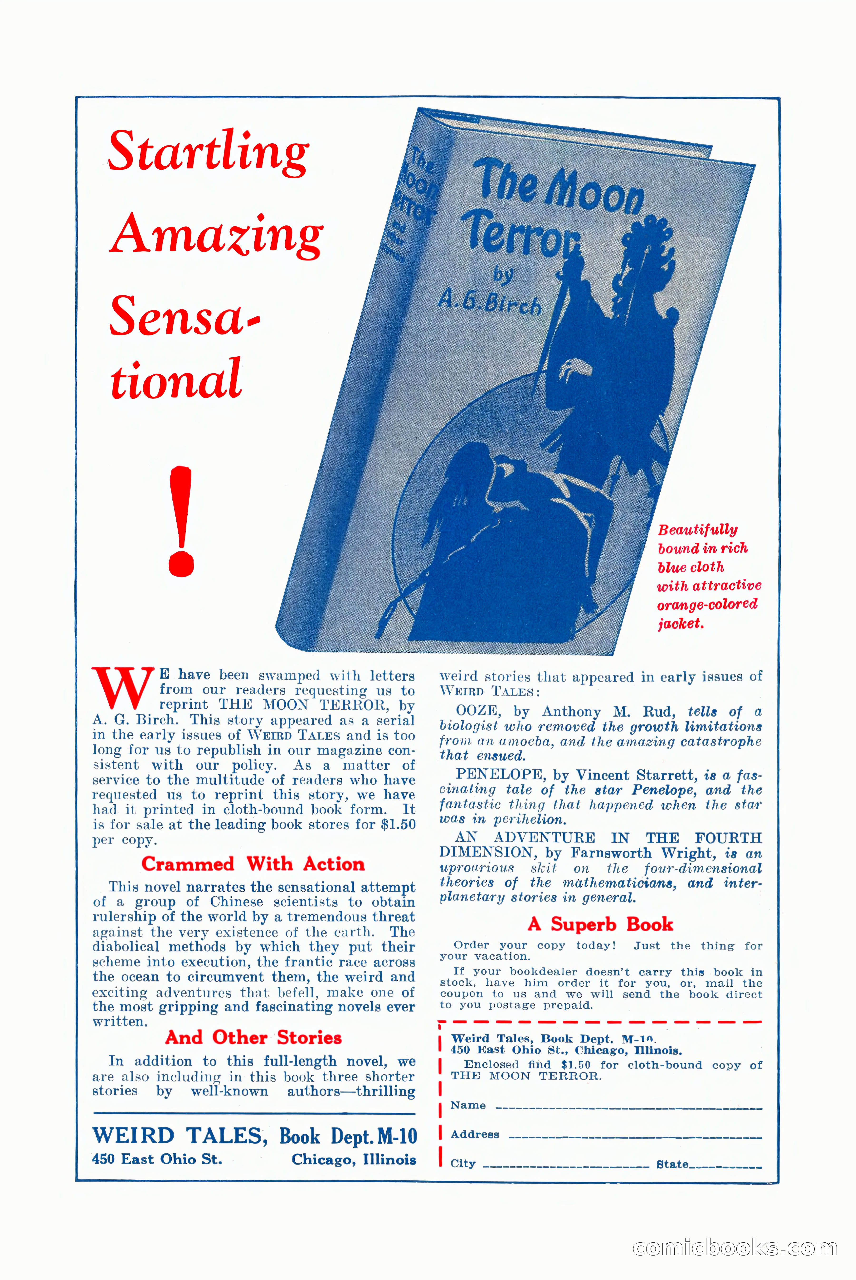 Weird Tales, Vol. 12, No. 6 — page 147 of 148