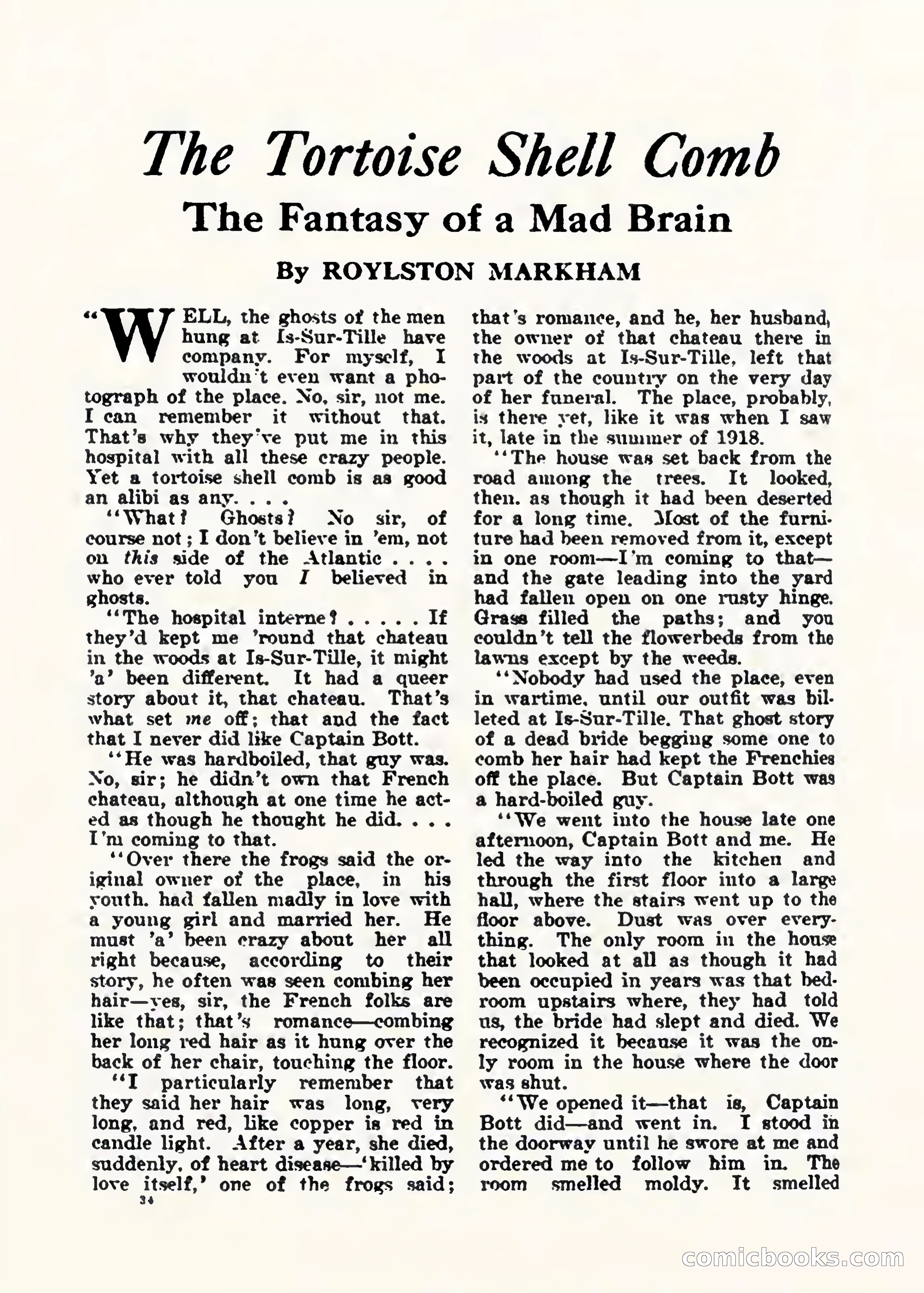 Weird Tales, Vol. 1, No. 2 — page 35 of 194