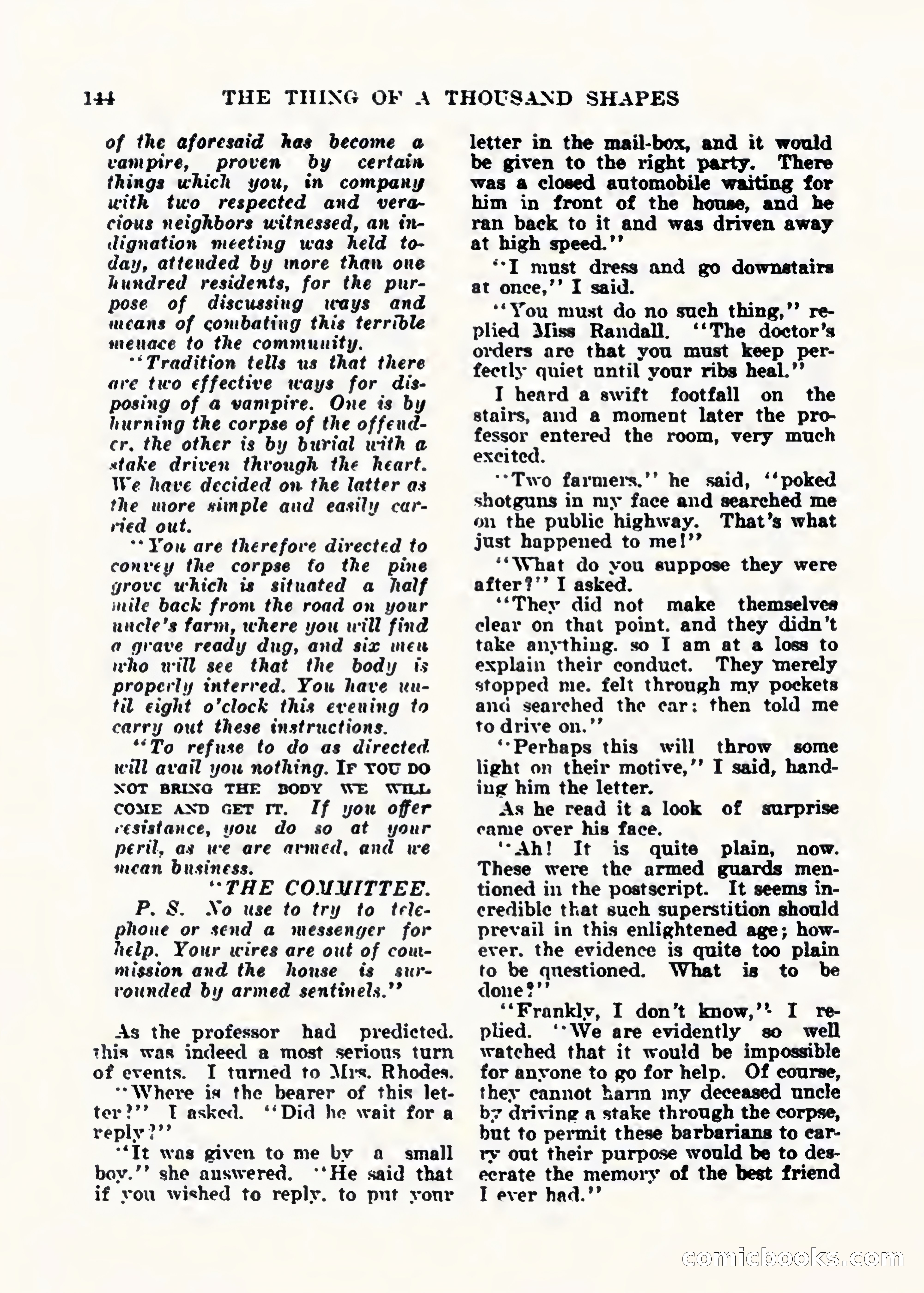 Weird Tales, Vol. 1, No. 2 — page 145 of 194