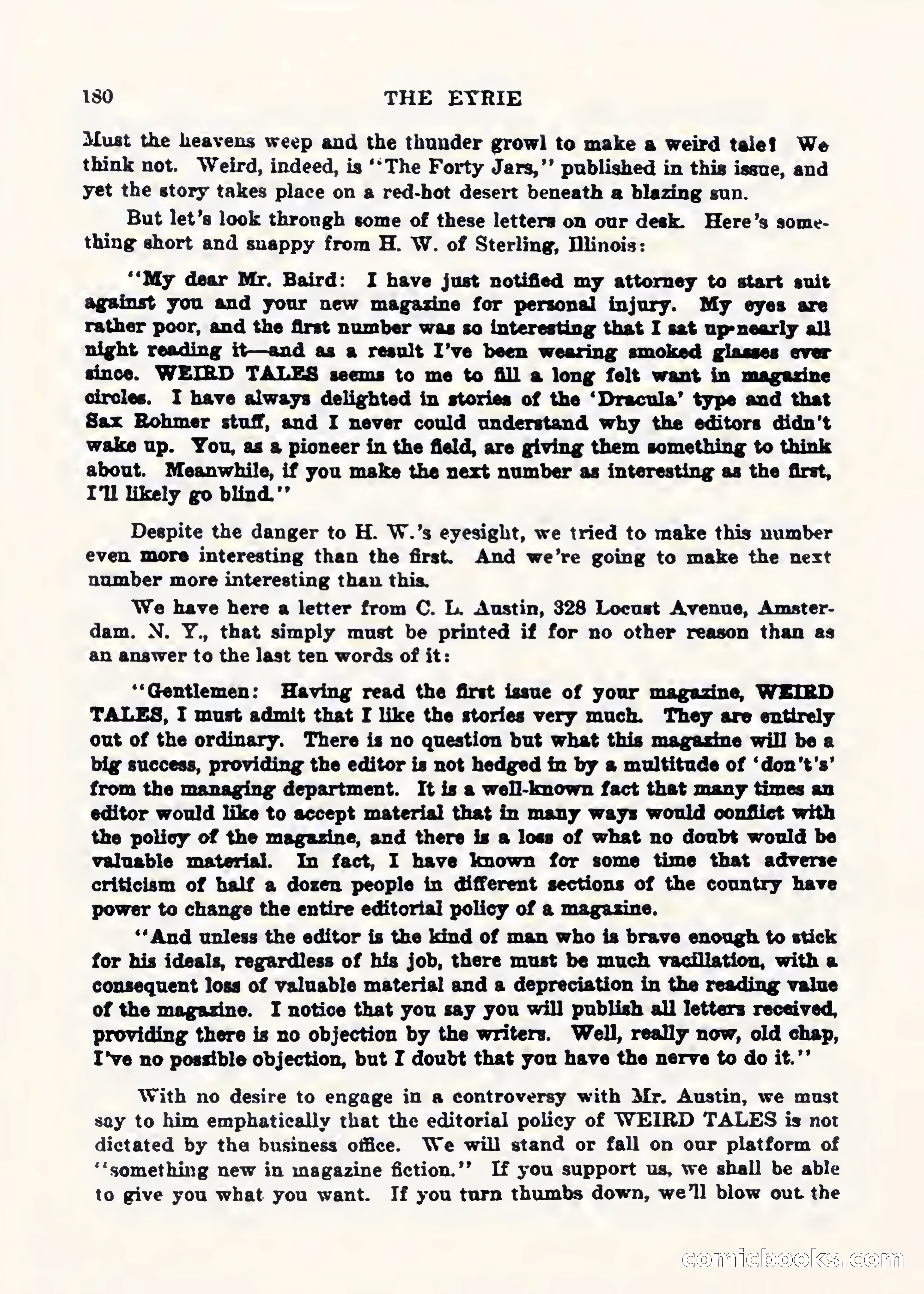 Weird Tales, Vol. 1, No. 2 — page 181 of 194