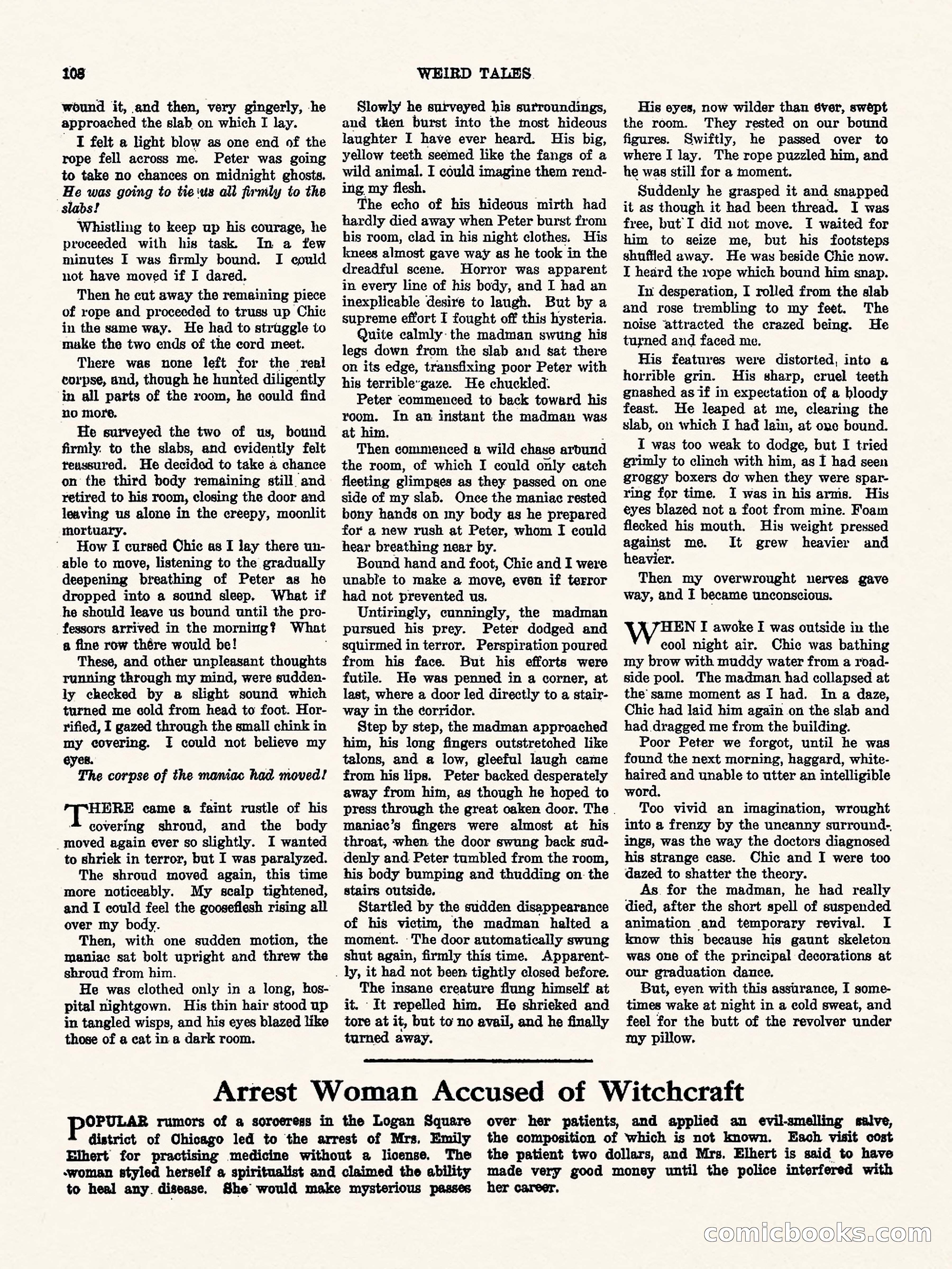 Weird Tales, Vol. 1, No. 4 — page 109 of 122