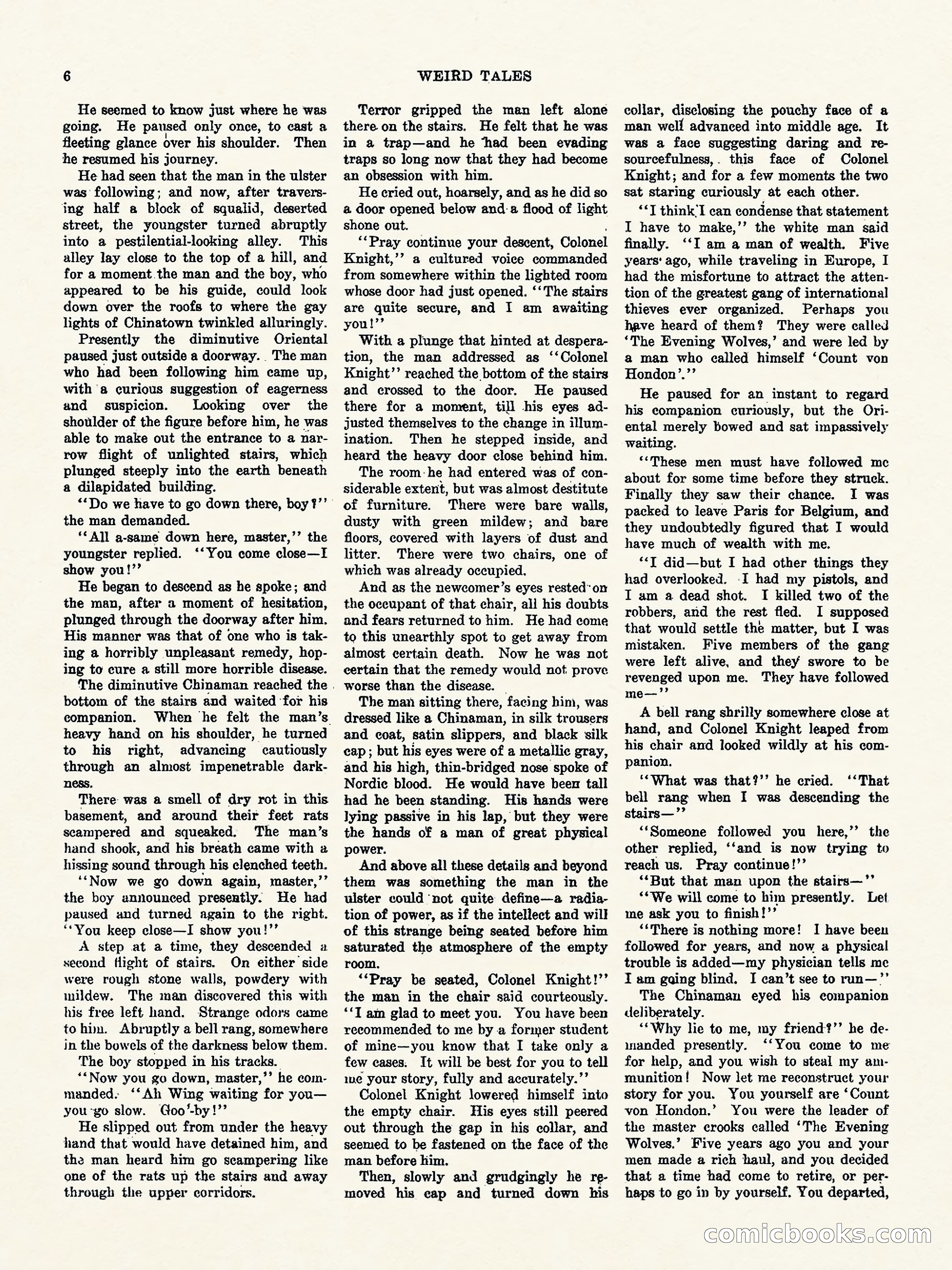 Weird Tales, Vol. I, No. 4 — page 7 of 122