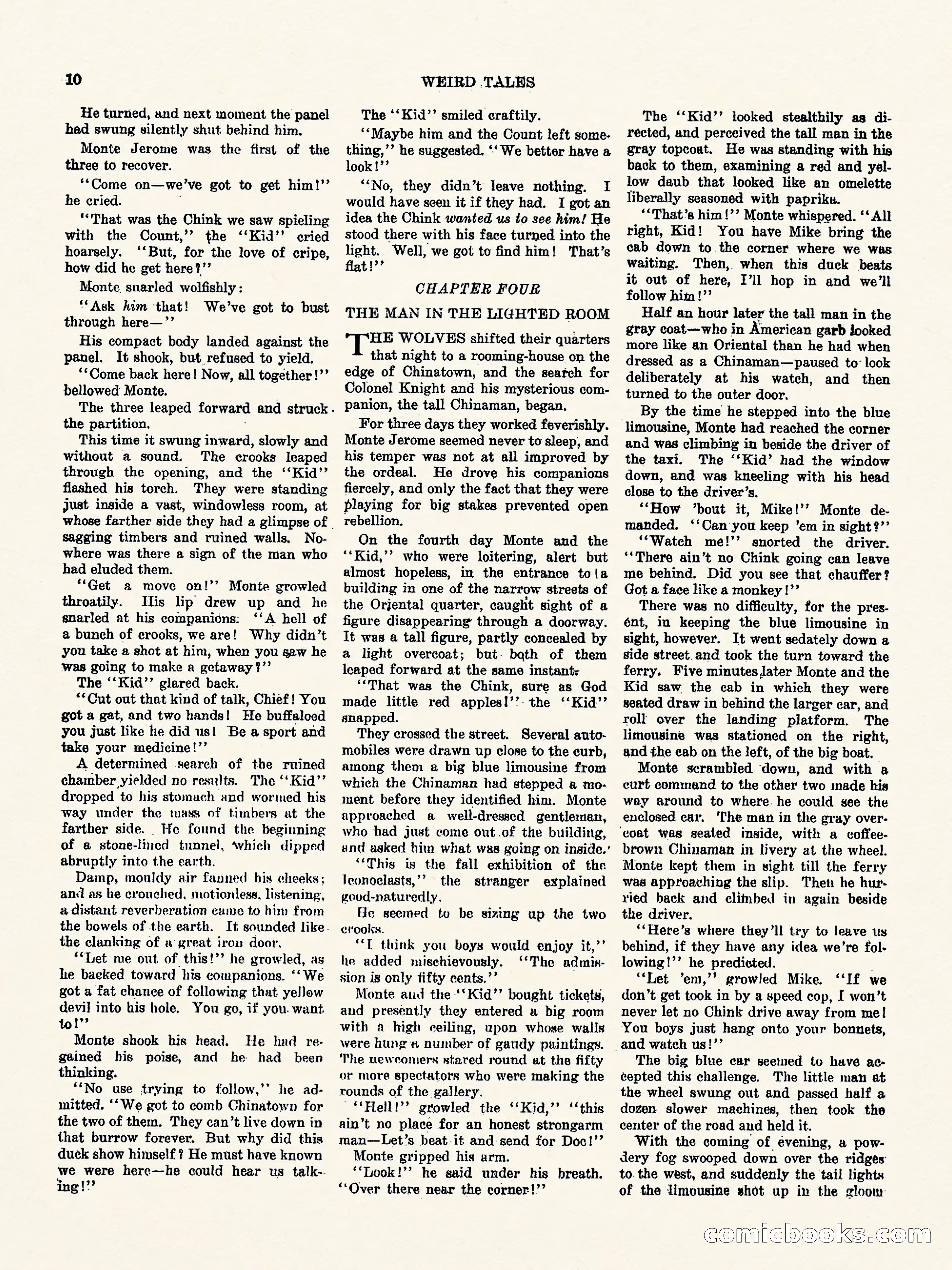 Weird Tales, Vol. I, No. 4 — page 11 of 122