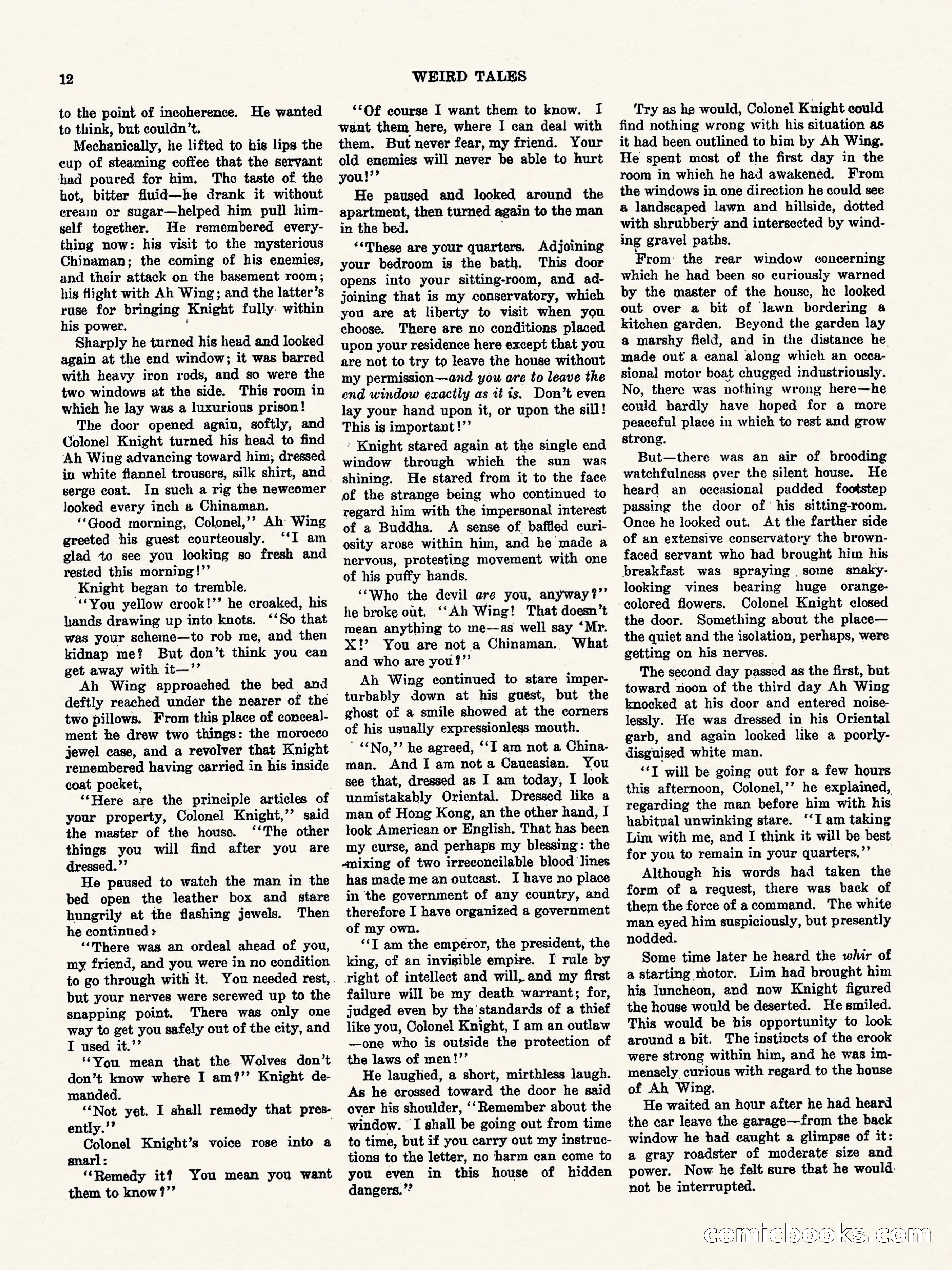 Weird Tales, Vol. I, No. 4 — page 13 of 122
