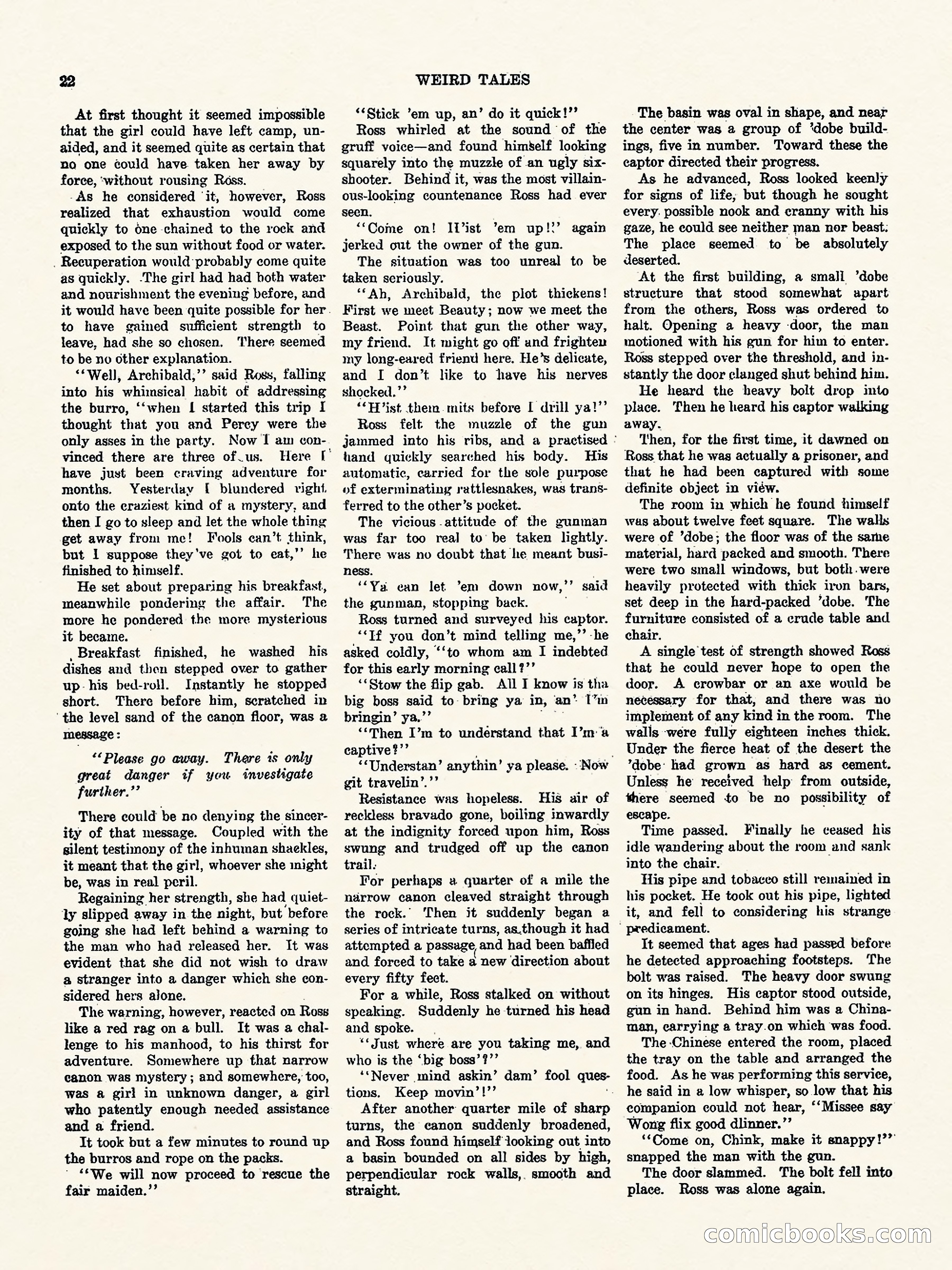 Weird Tales, Vol. I, No. 4 — page 23 of 122