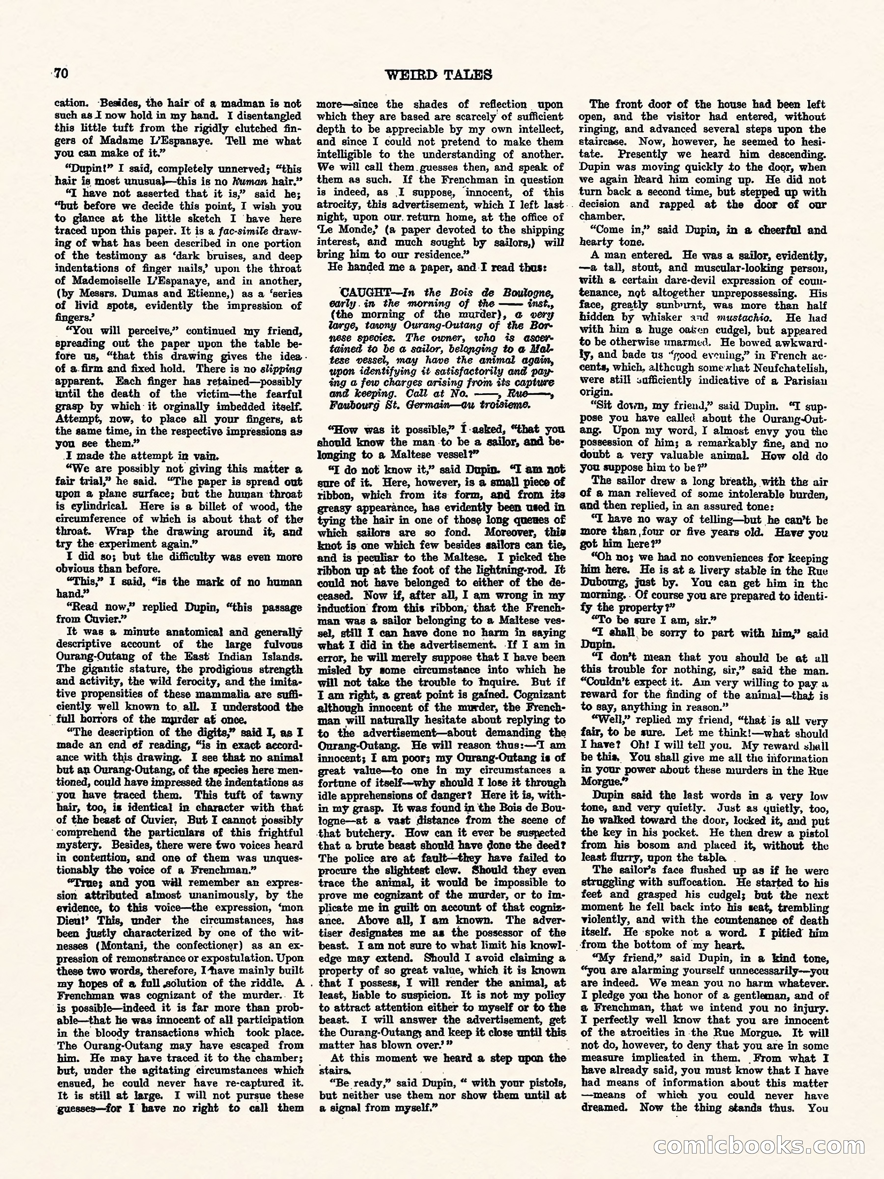 Weird Tales, Vol. I, No. 4 — page 71 of 122