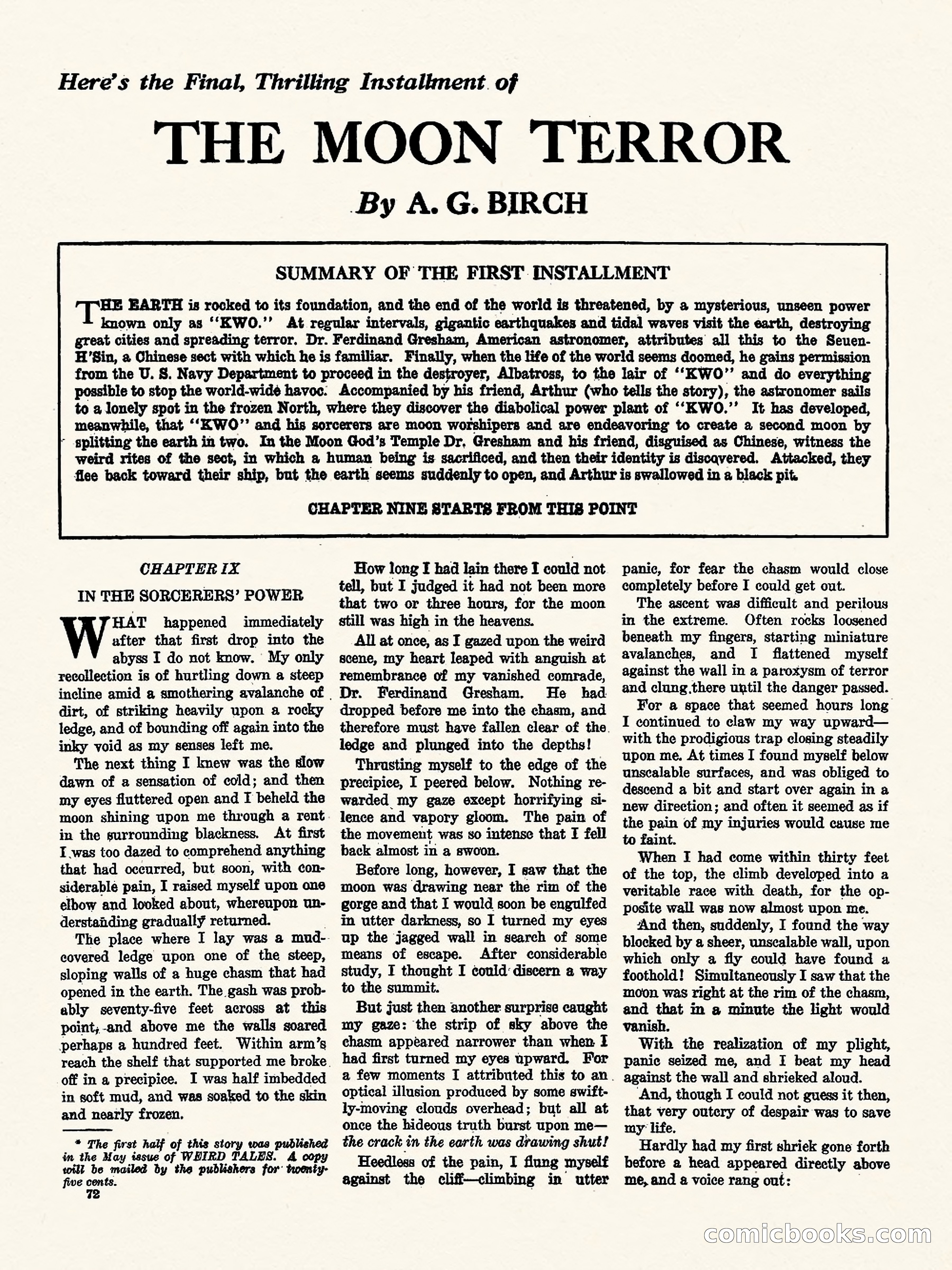 Weird Tales, Vol. I, No. 4 — page 73 of 122