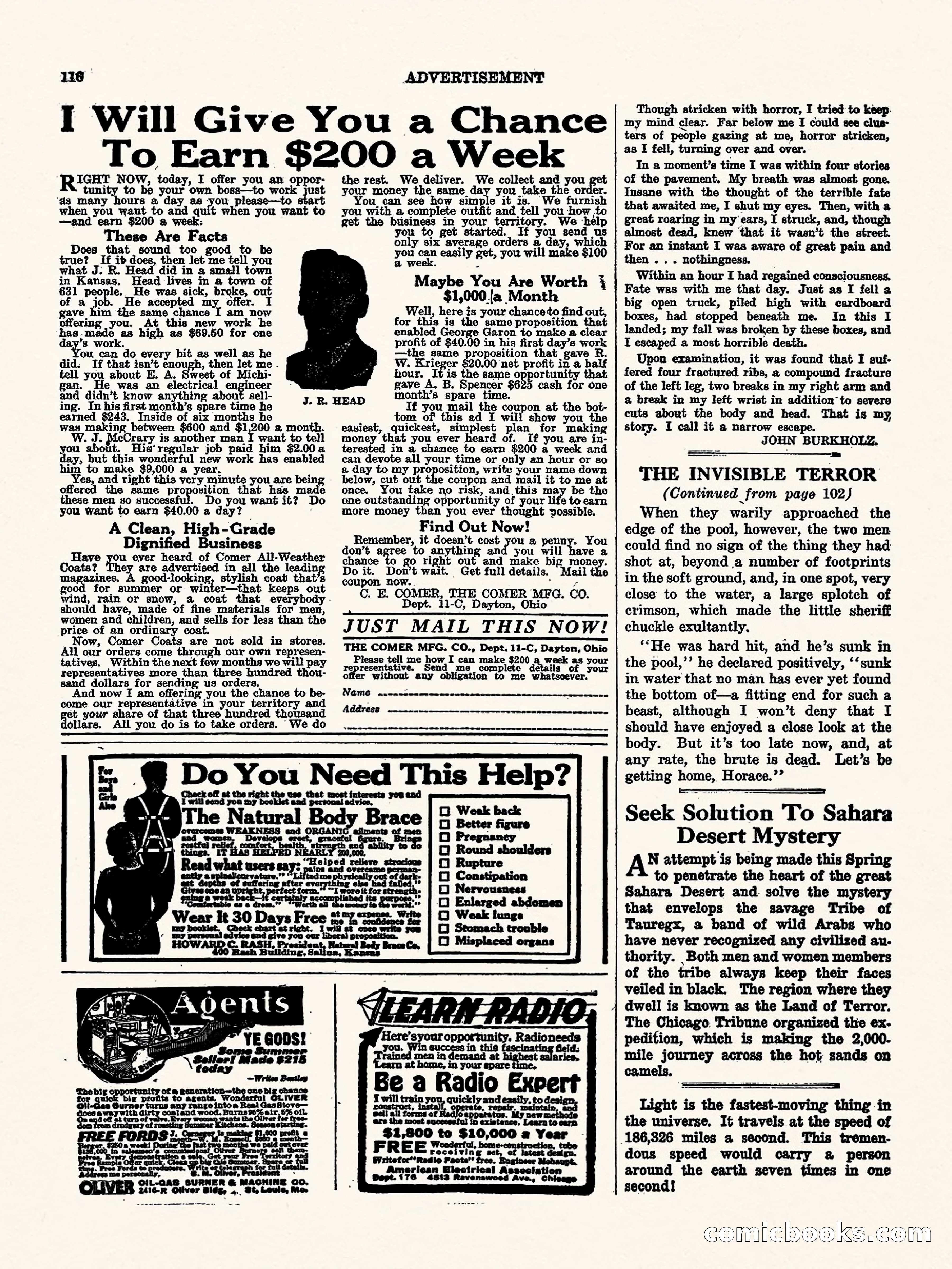 Weird Tales, Vol. I, No. 4 — page 117 of 122