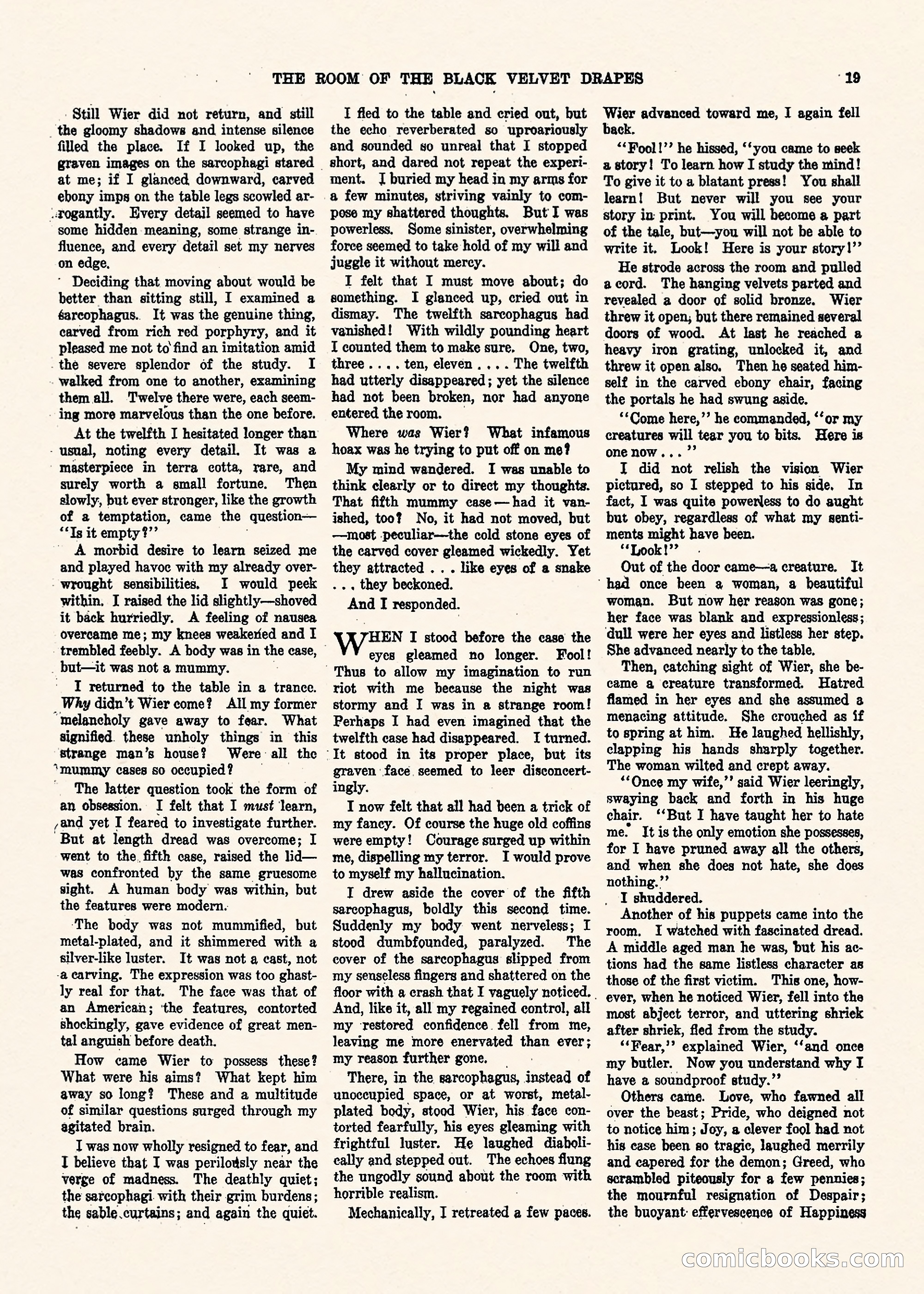 Weird Tales, Vol. II No. 1 — page 20 of 98