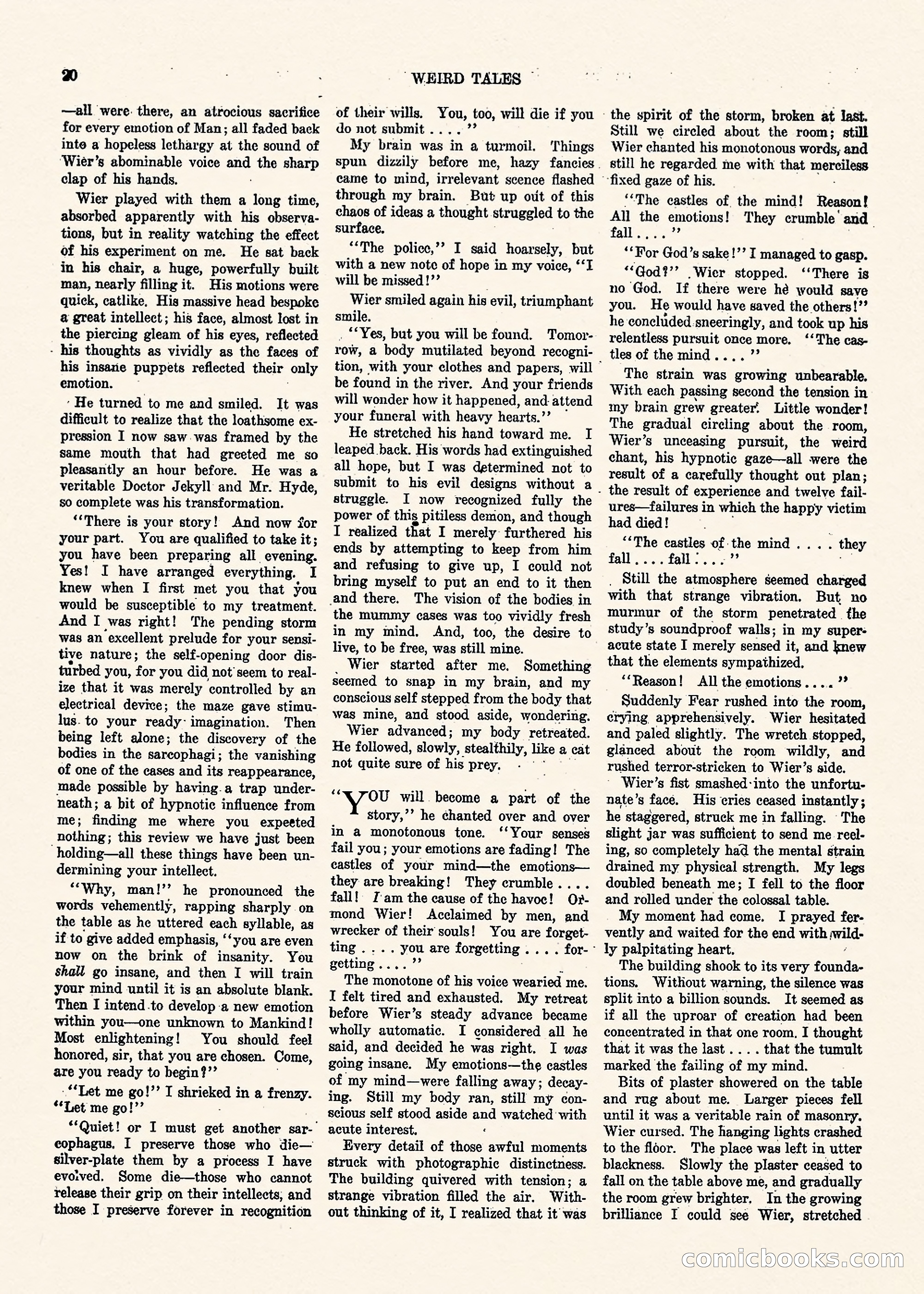 Weird Tales, Vol. II No. 1 — page 21 of 98