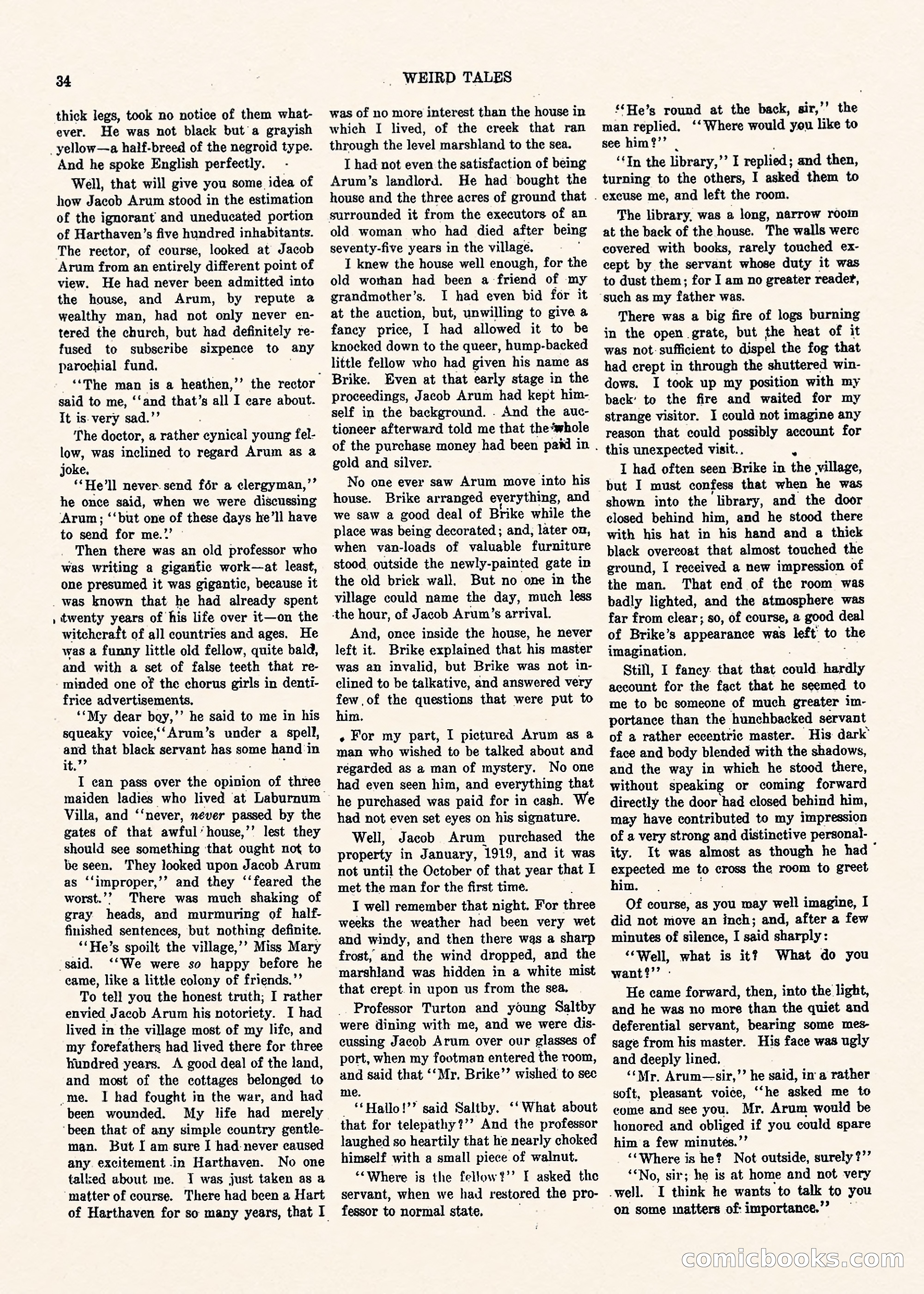 Weird Tales, Vol. II No. 1 — page 35 of 98