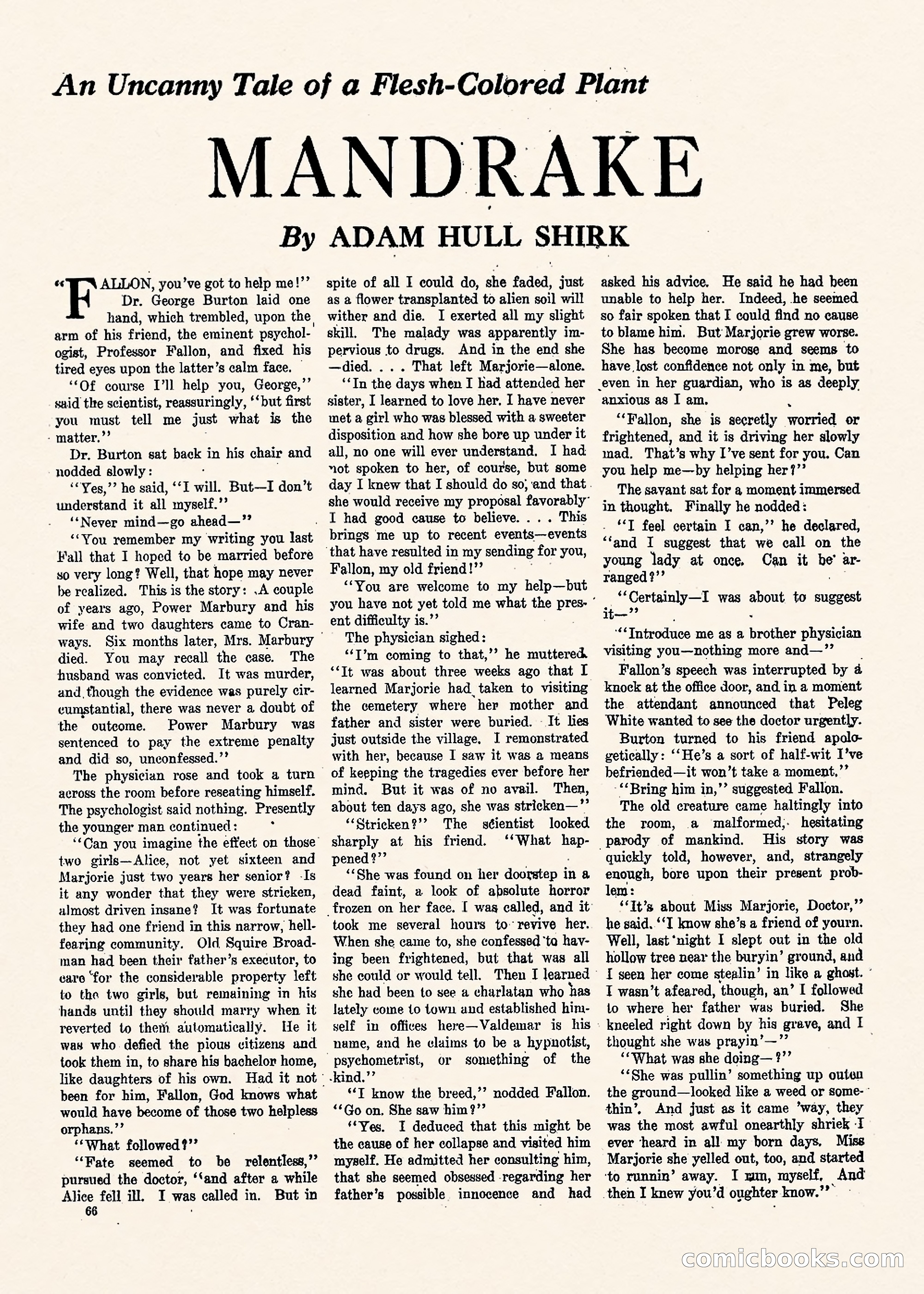 Weird Tales, Vol. II No. 1 — page 67 of 98
