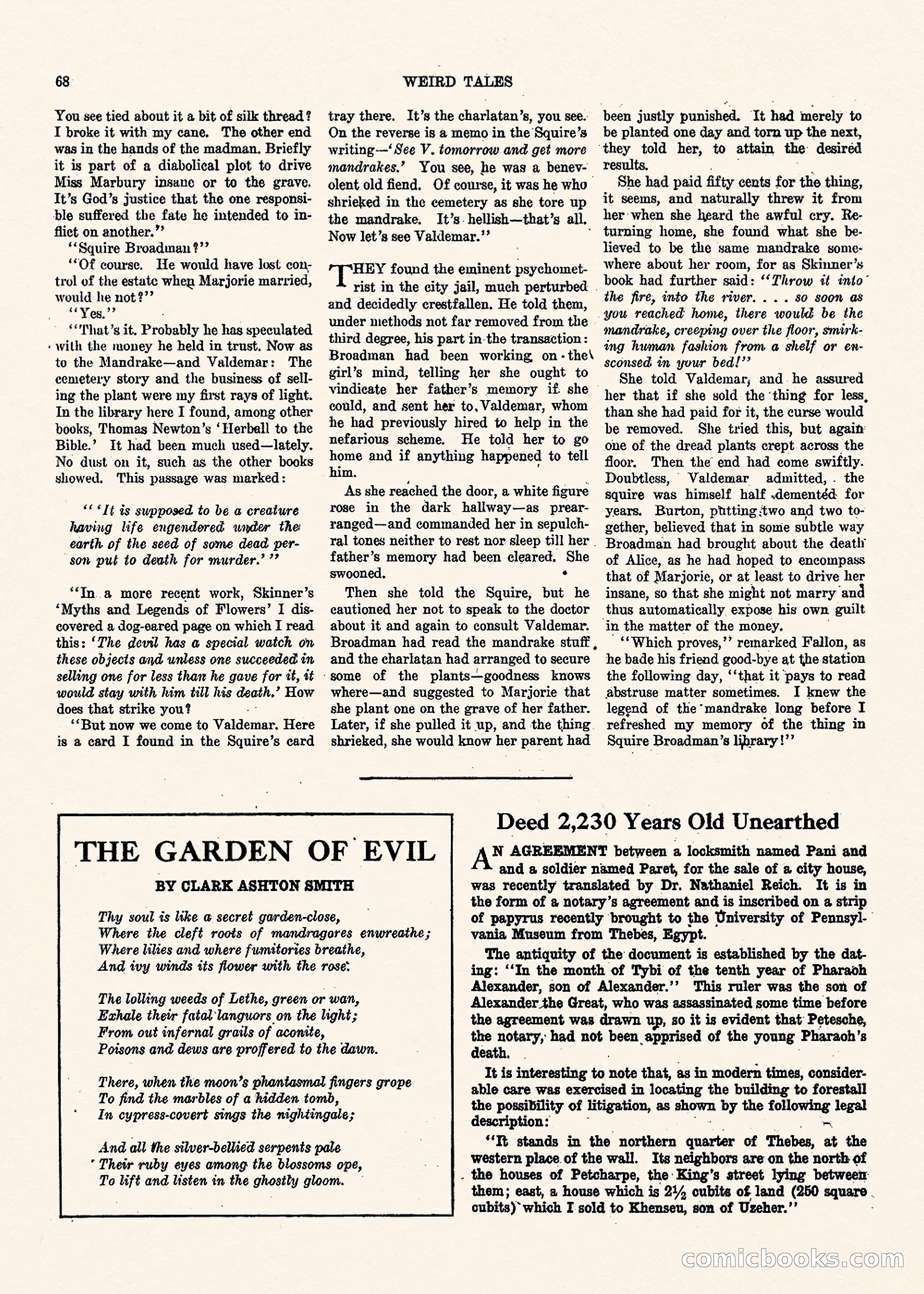 Weird Tales, Vol. II No. 1 — page 69 of 98