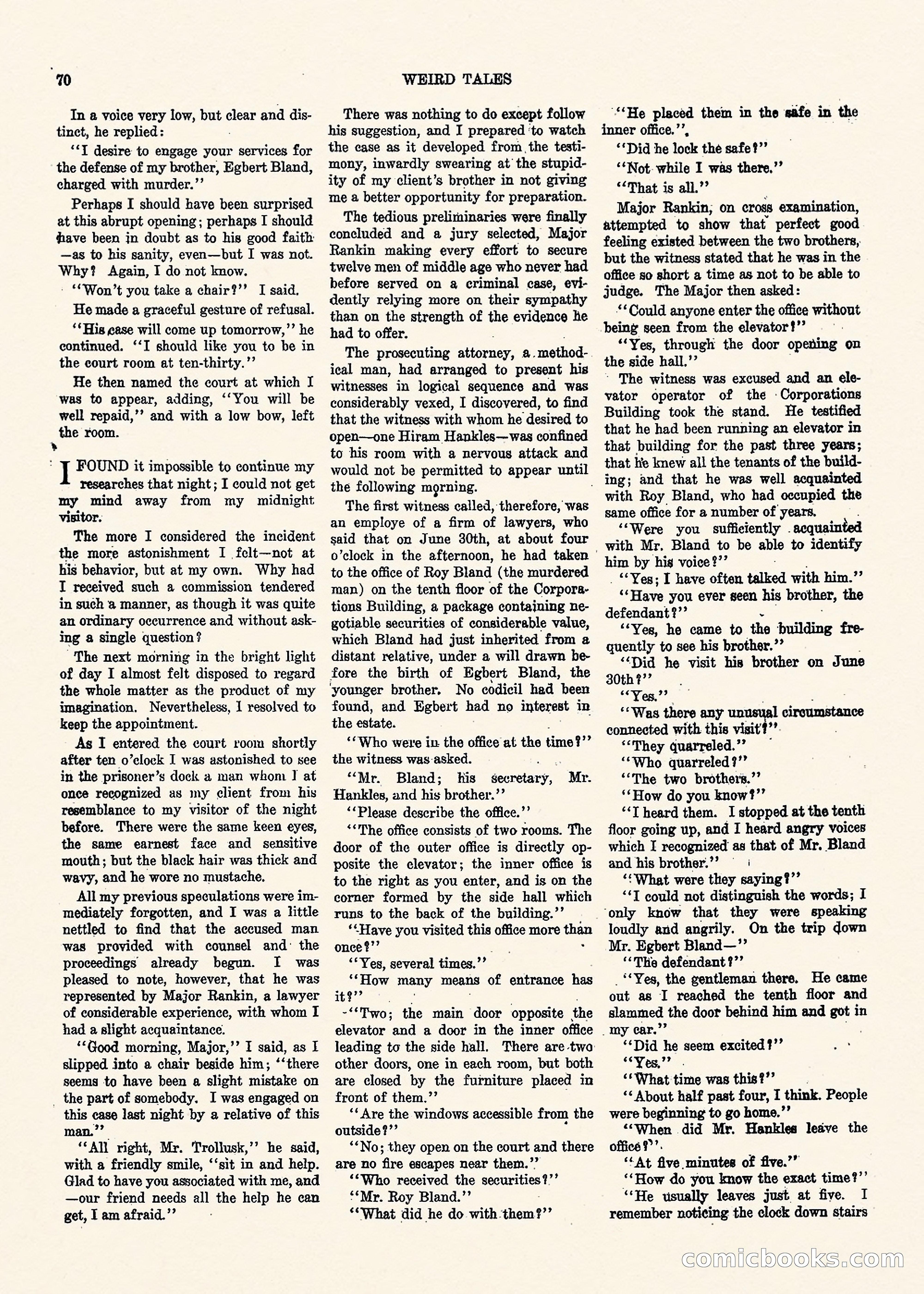 Weird Tales, Vol. II No. 1 — page 71 of 98