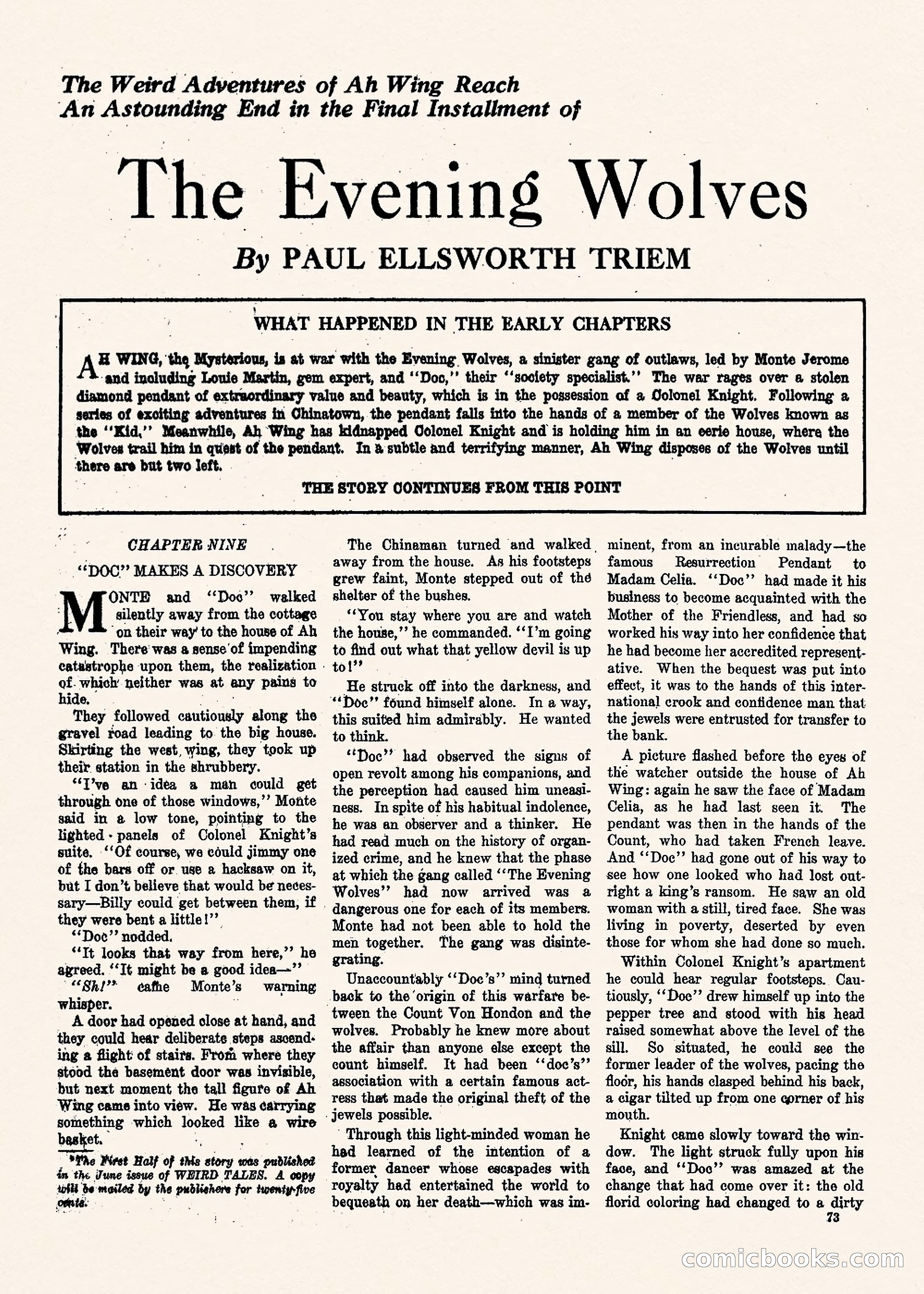 Weird Tales, Vol. II No. 1 — page 74 of 98