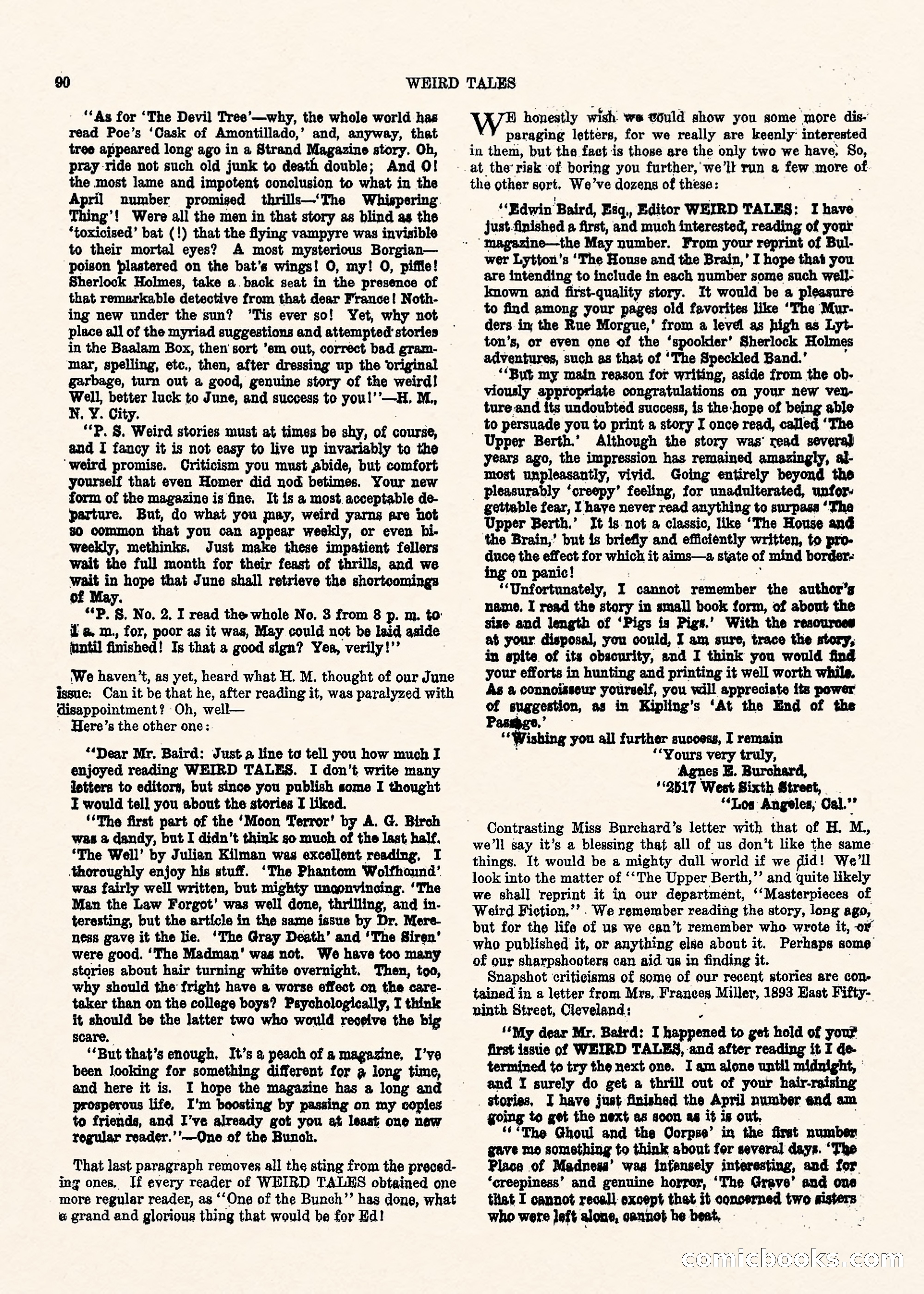 Weird Tales, Vol. II No. 1 — page 91 of 98