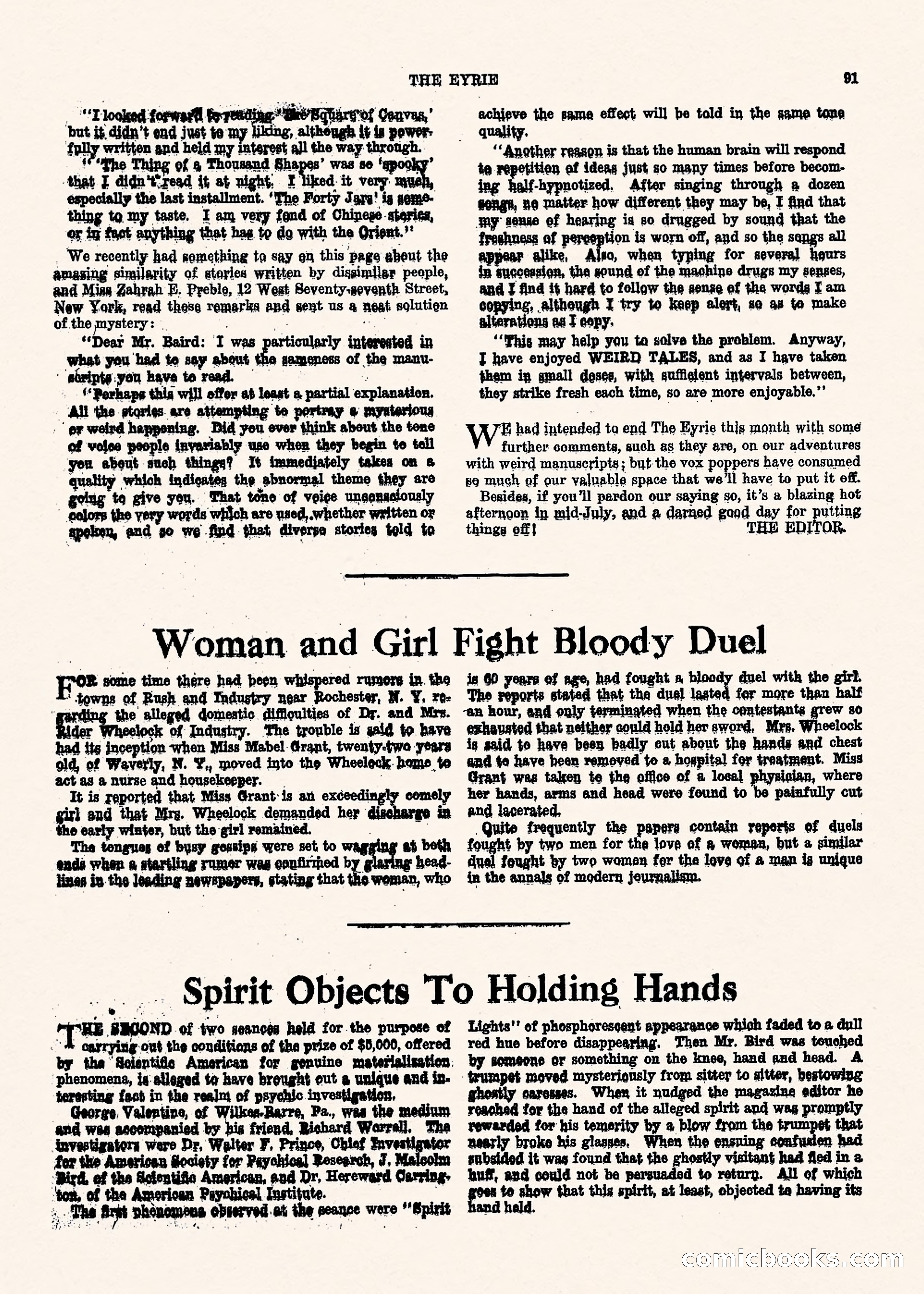 Weird Tales, Vol. II No. 1 — page 92 of 98