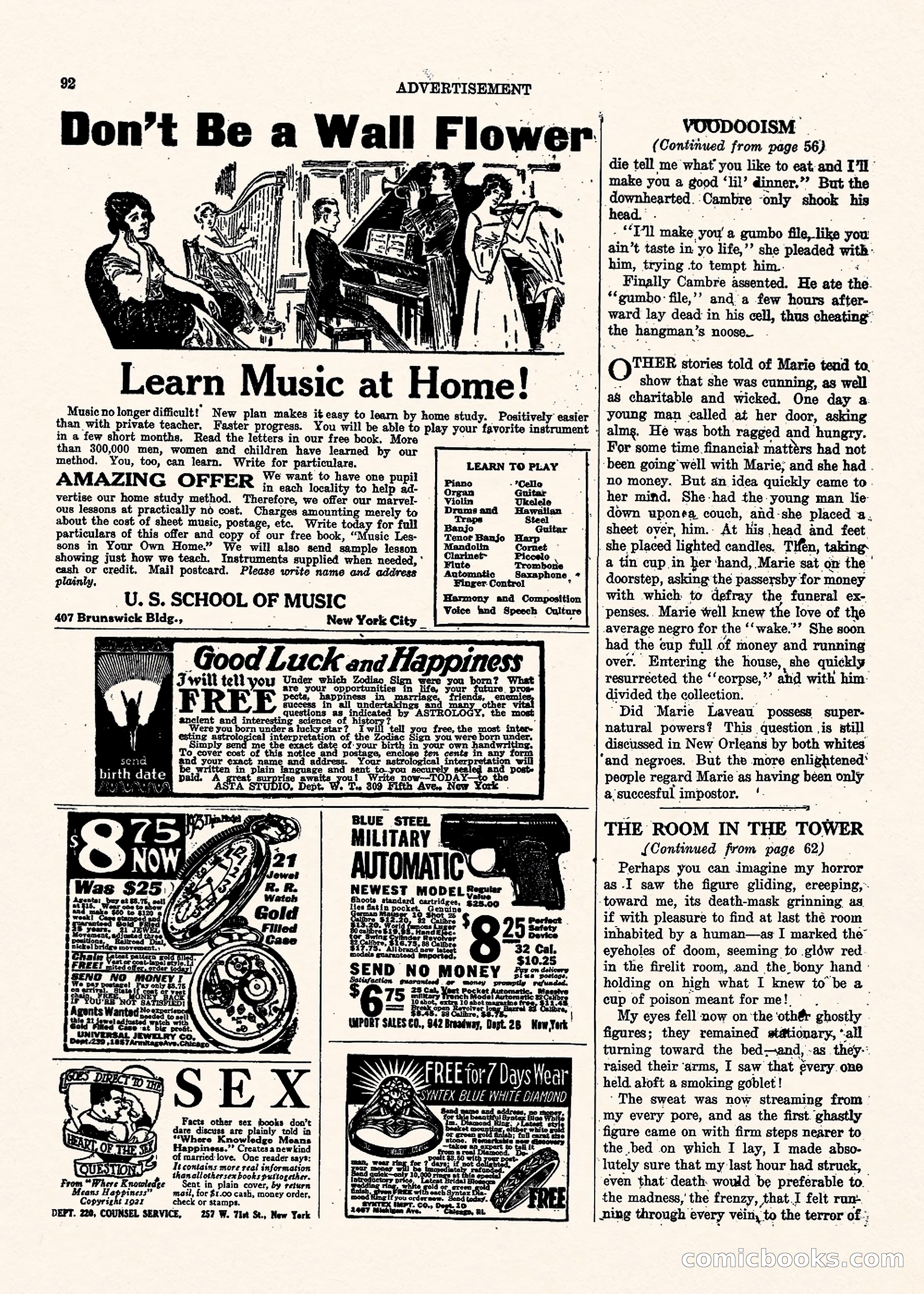 Weird Tales, Vol. II No. 1 — page 93 of 98