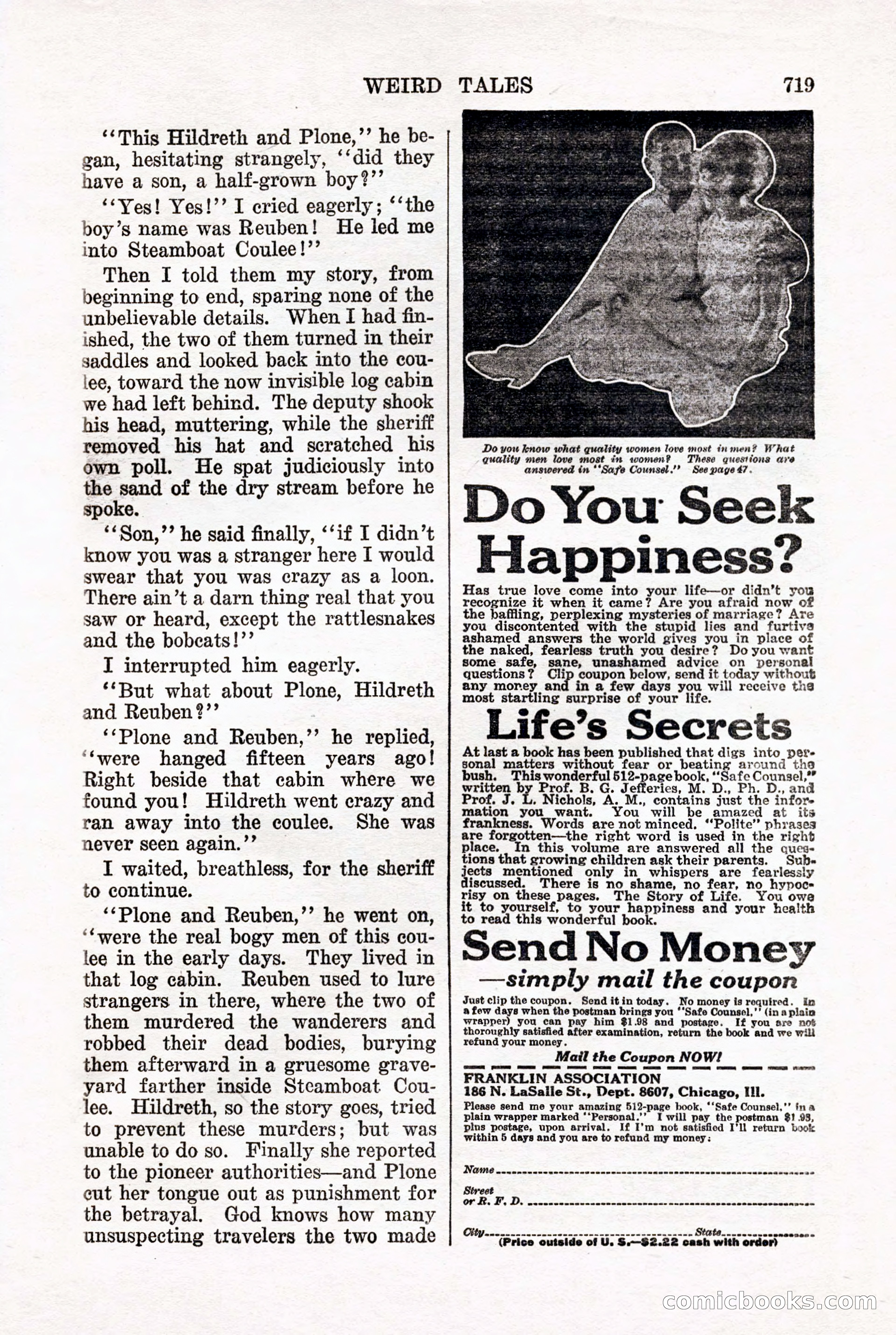 Weird Tales, Vol. 7, No. 5 — page 145 of 148