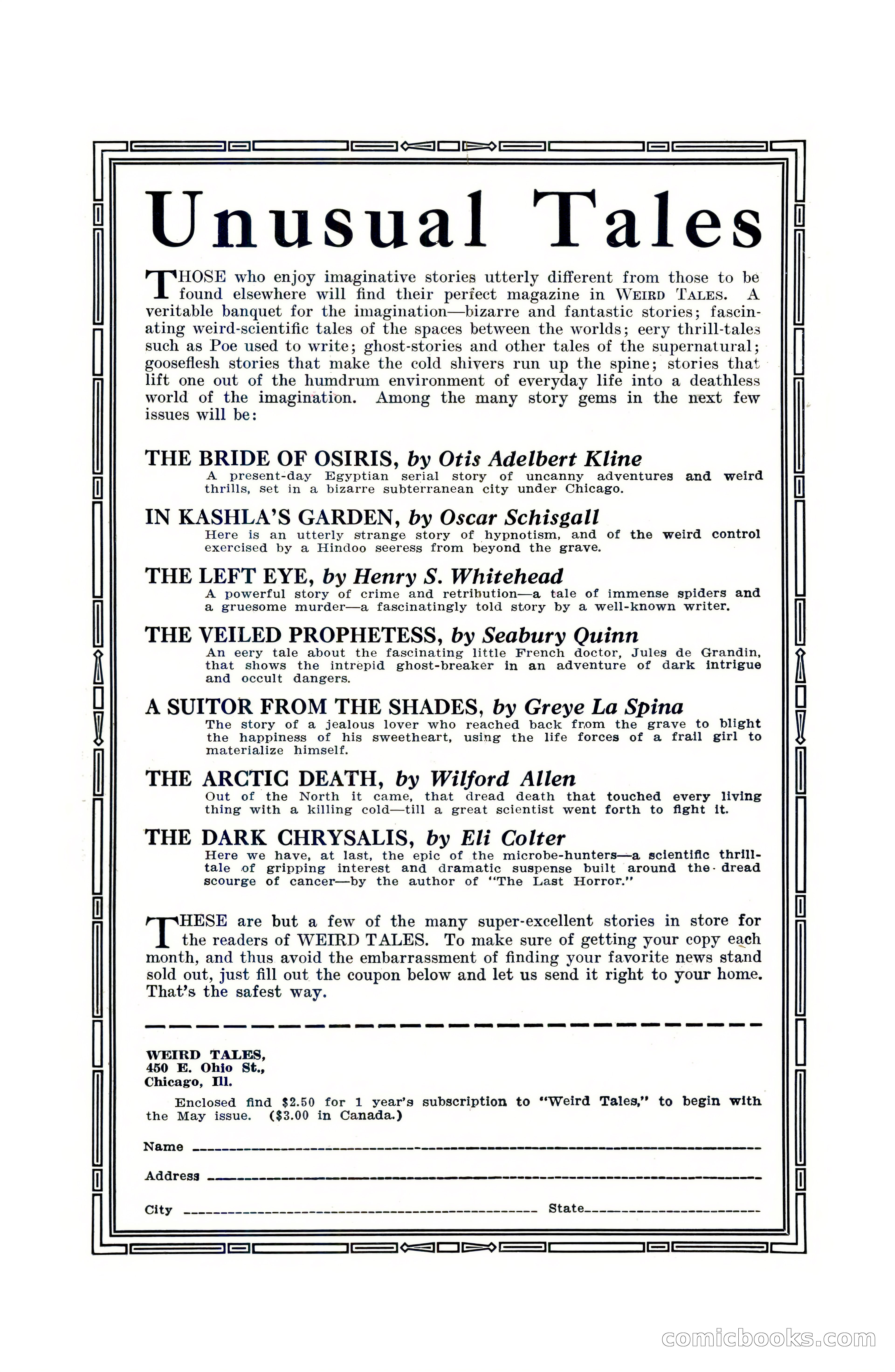 Weird Tales, April 1927 — page 2 of 148