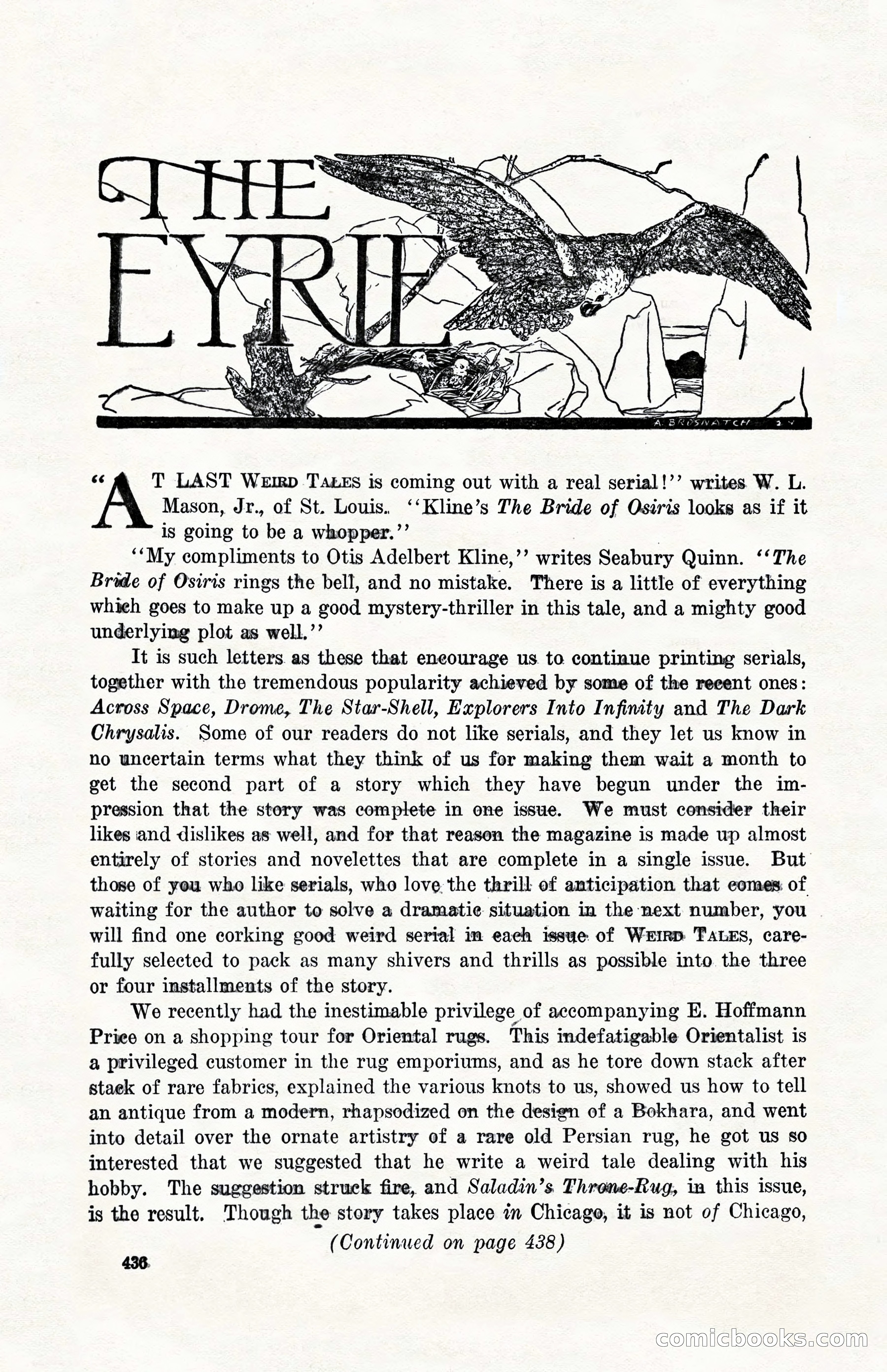 Weird Tales, Vol. 10, No. 4 — page 6 of 148