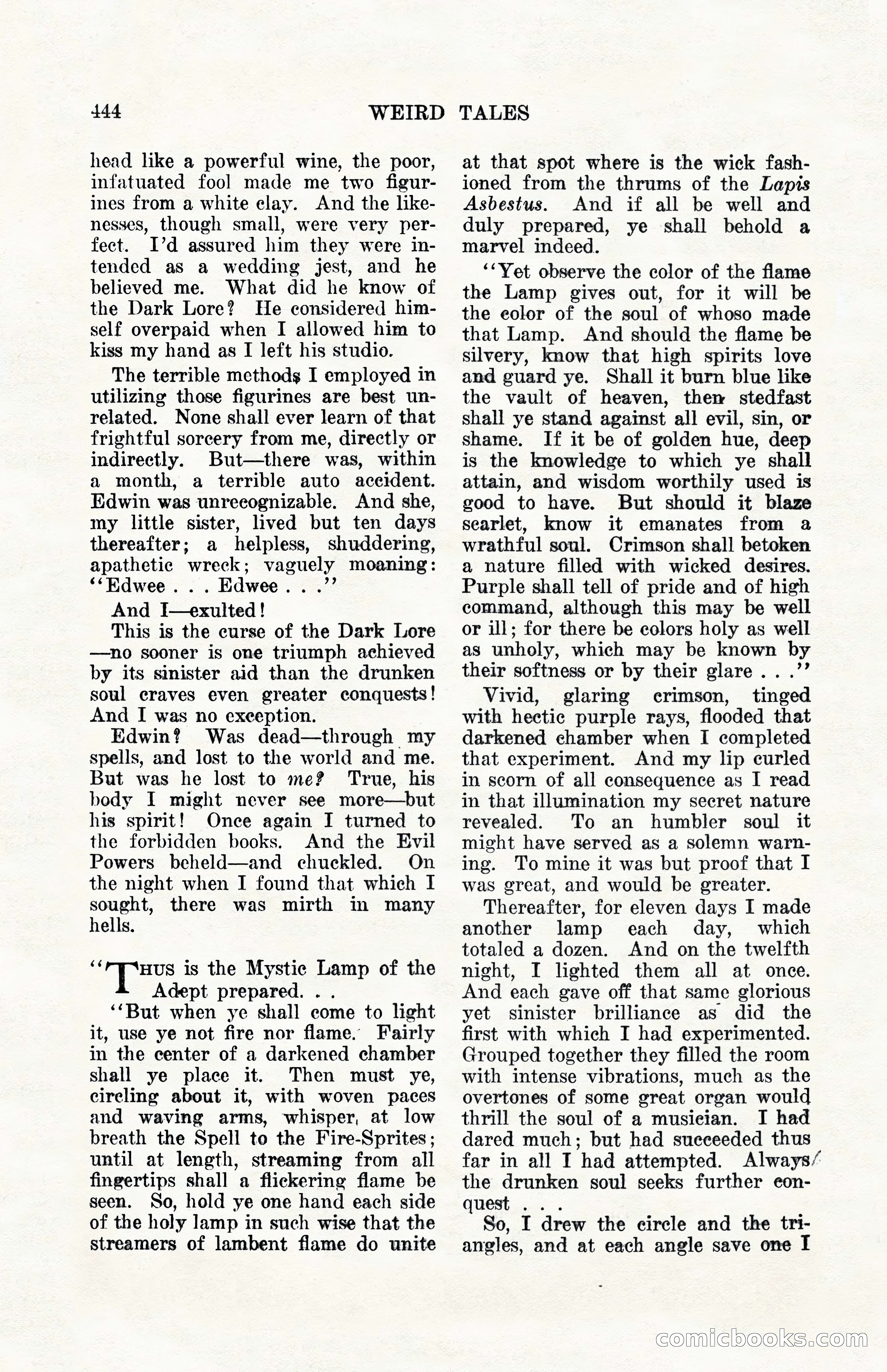 Weird Tales, Vol. 10, No. 4 — page 14 of 148