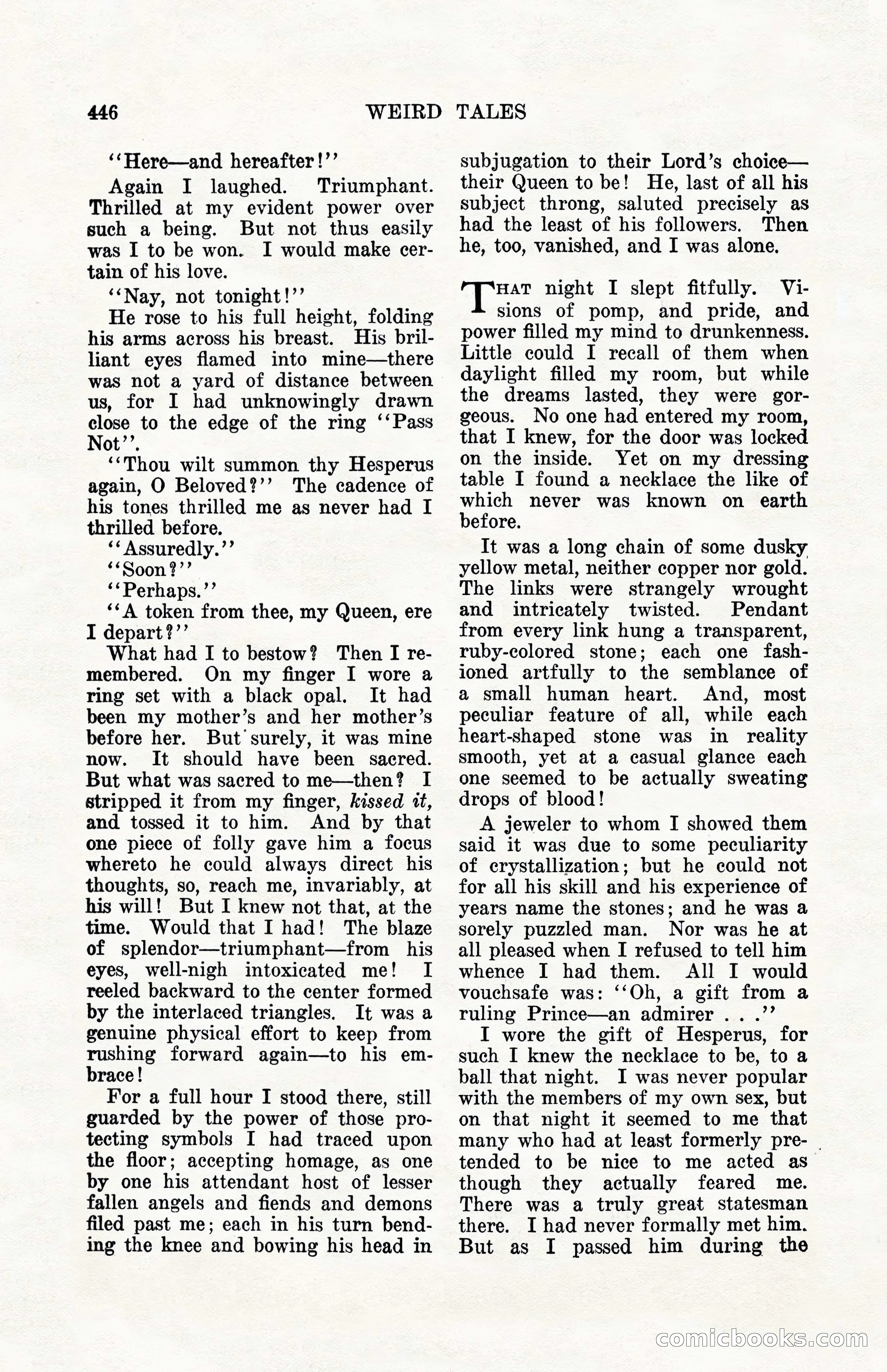 Weird Tales, Vol. 10, No. 4 — page 16 of 148