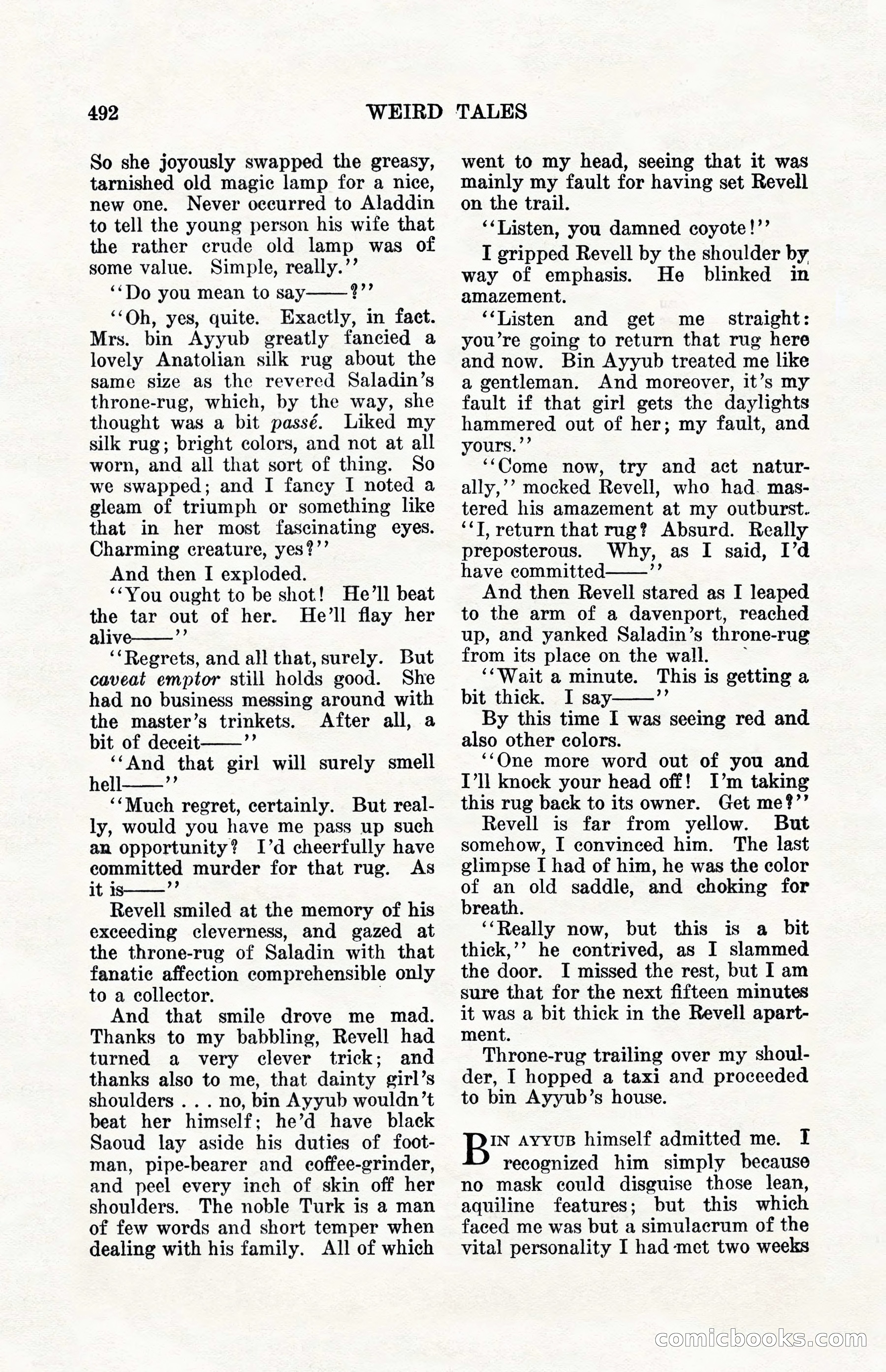 Weird Tales, Vol. 10, No. 4 — page 62 of 148