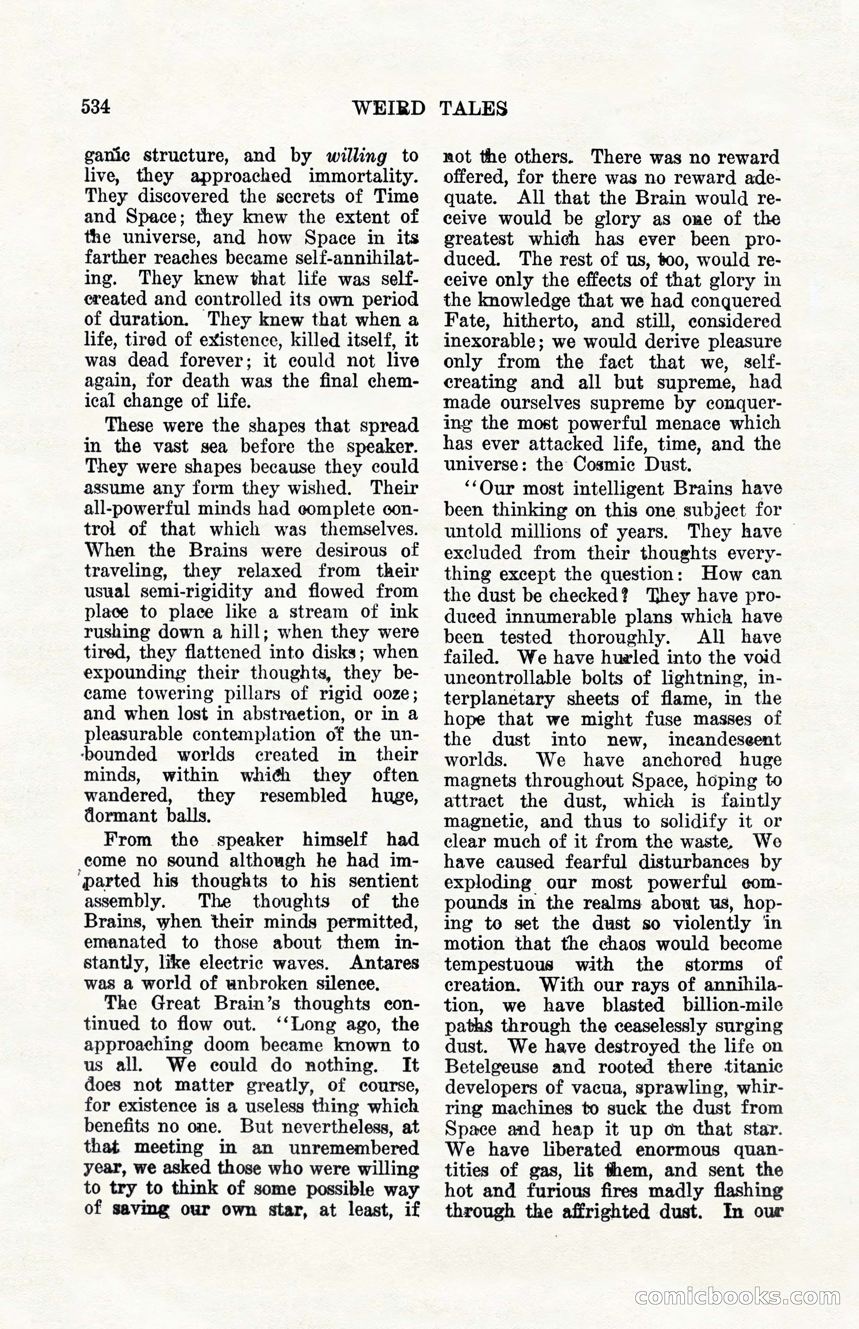 Weird Tales, Vol. 10, No. 4 — page 104 of 148
