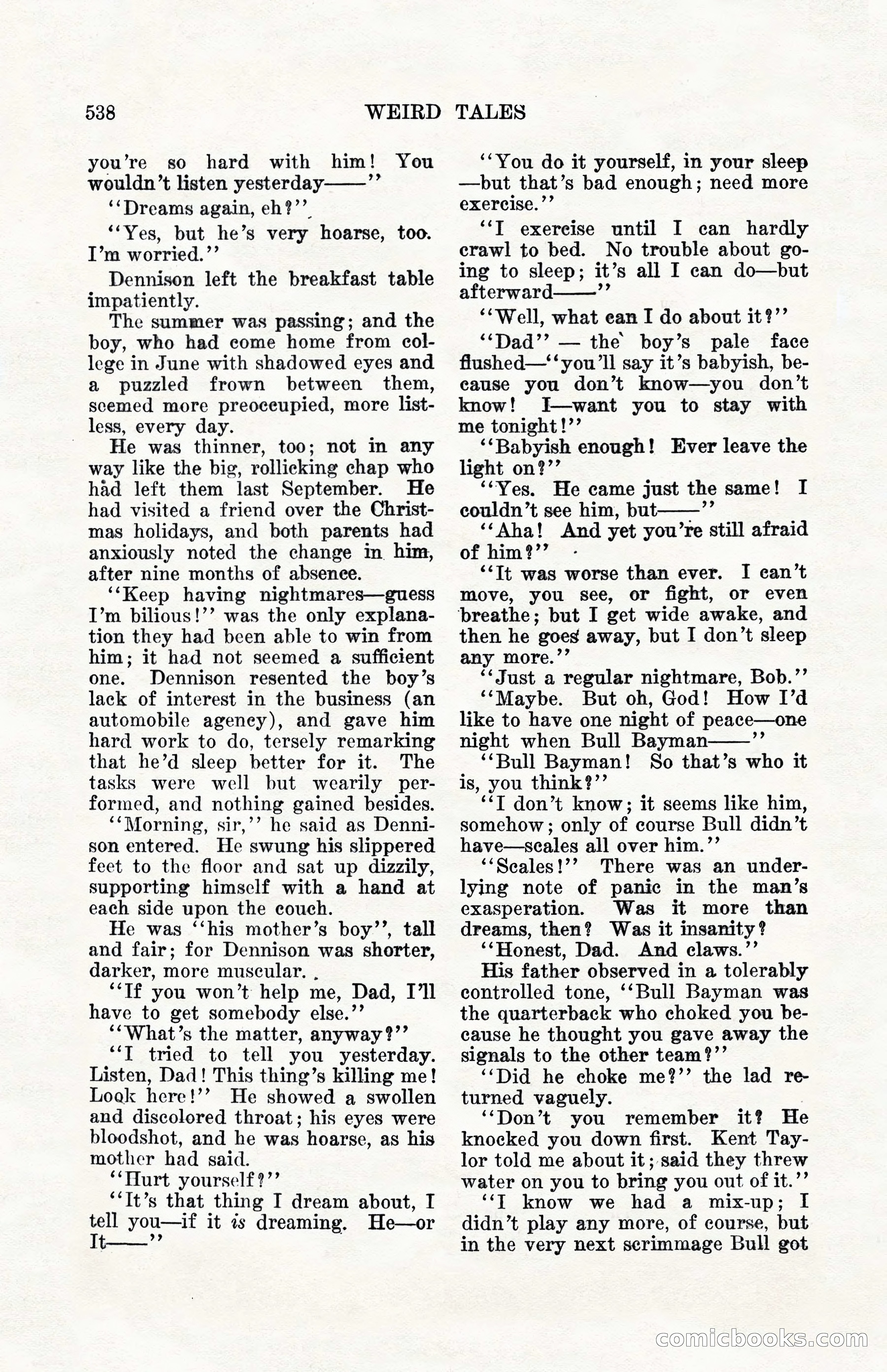 Weird Tales, Vol. 10, No. 4 — page 108 of 148