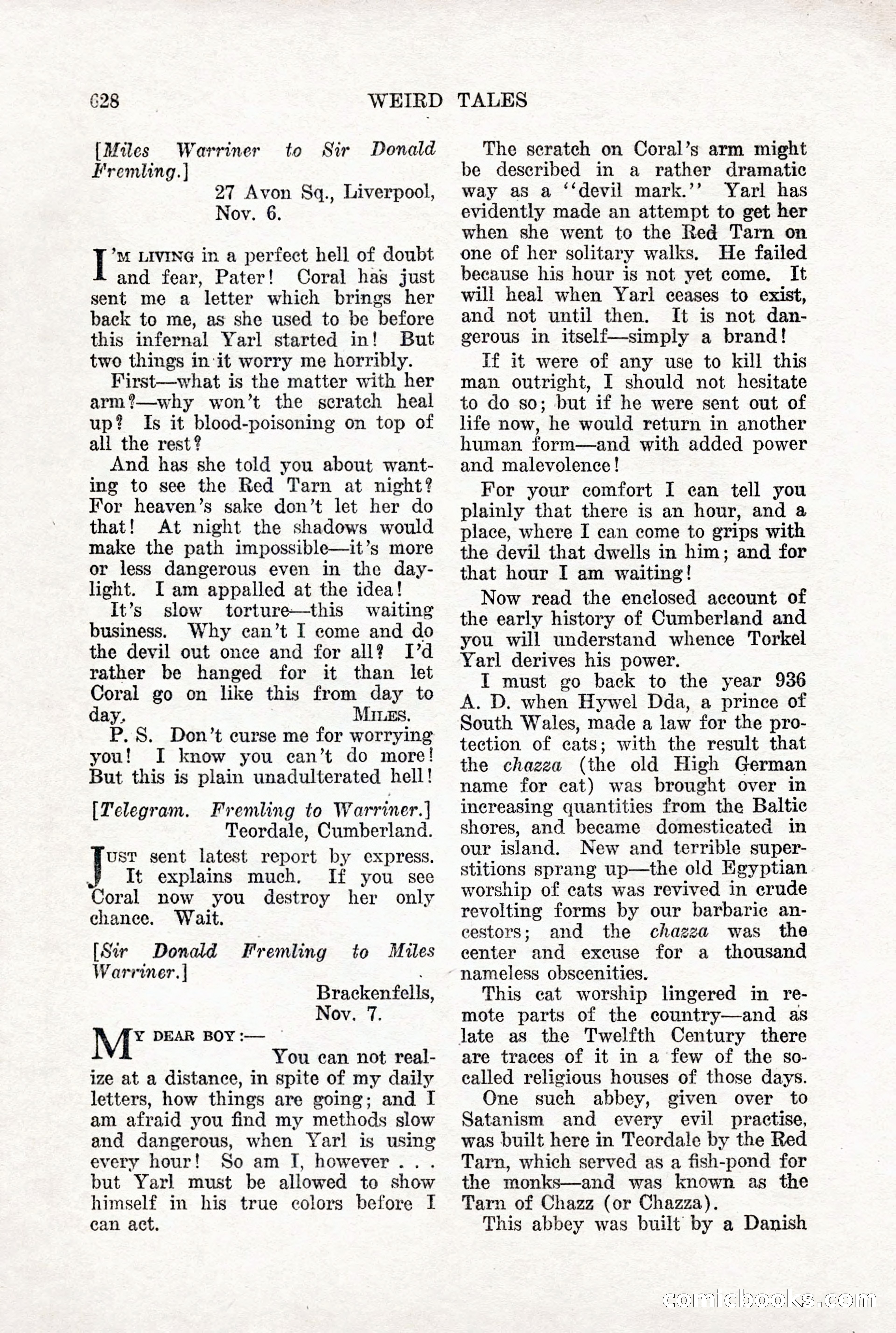 Weird Tales, Vol. X, No. 5 — page 54 of 148